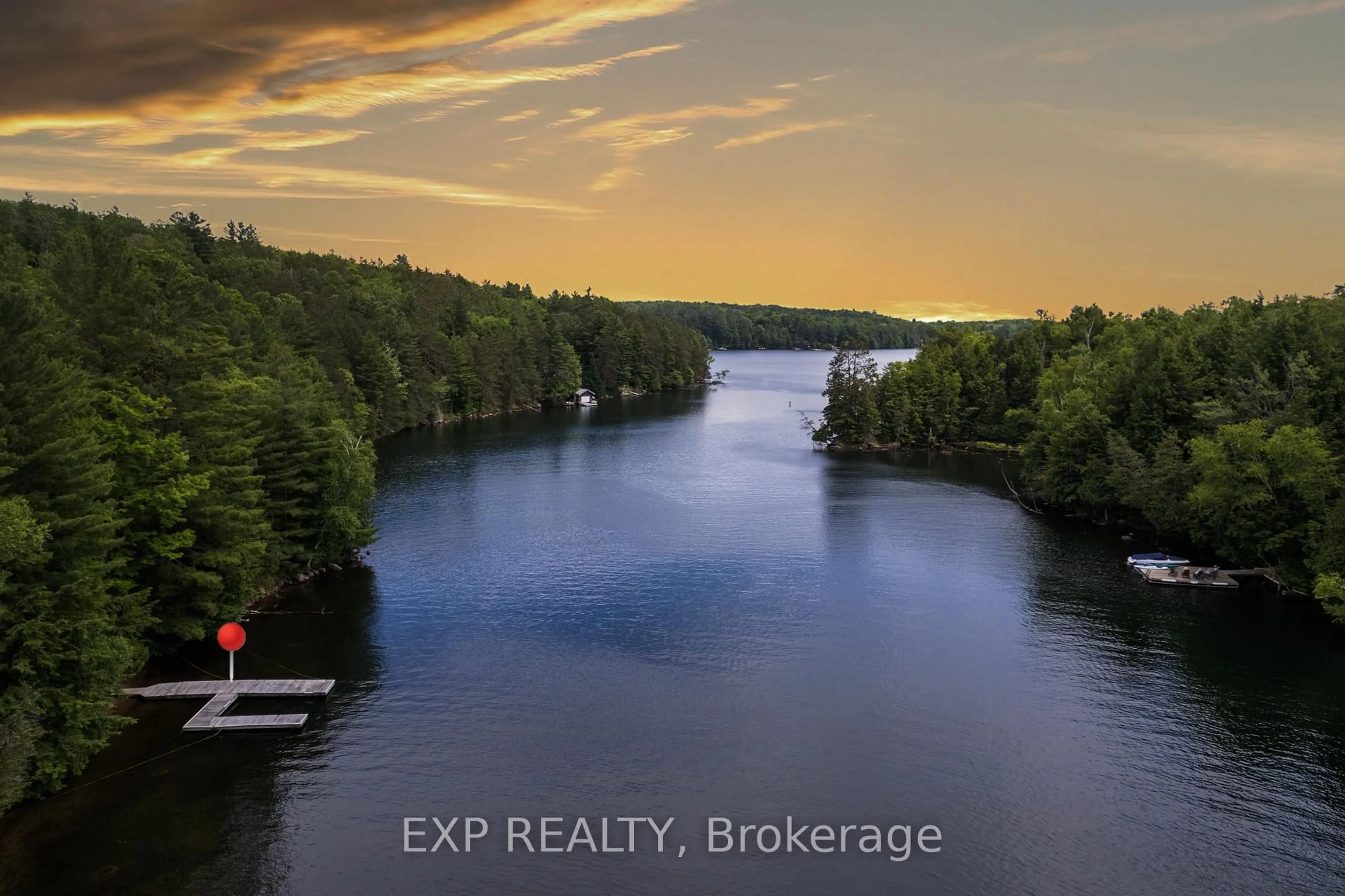 A pic from outside/outdoor area/front of a property/back of a property/a pic from drone, water/lake/river/ocean view for 71 Quail Lane, North Kawartha Ontario K0L 1A0