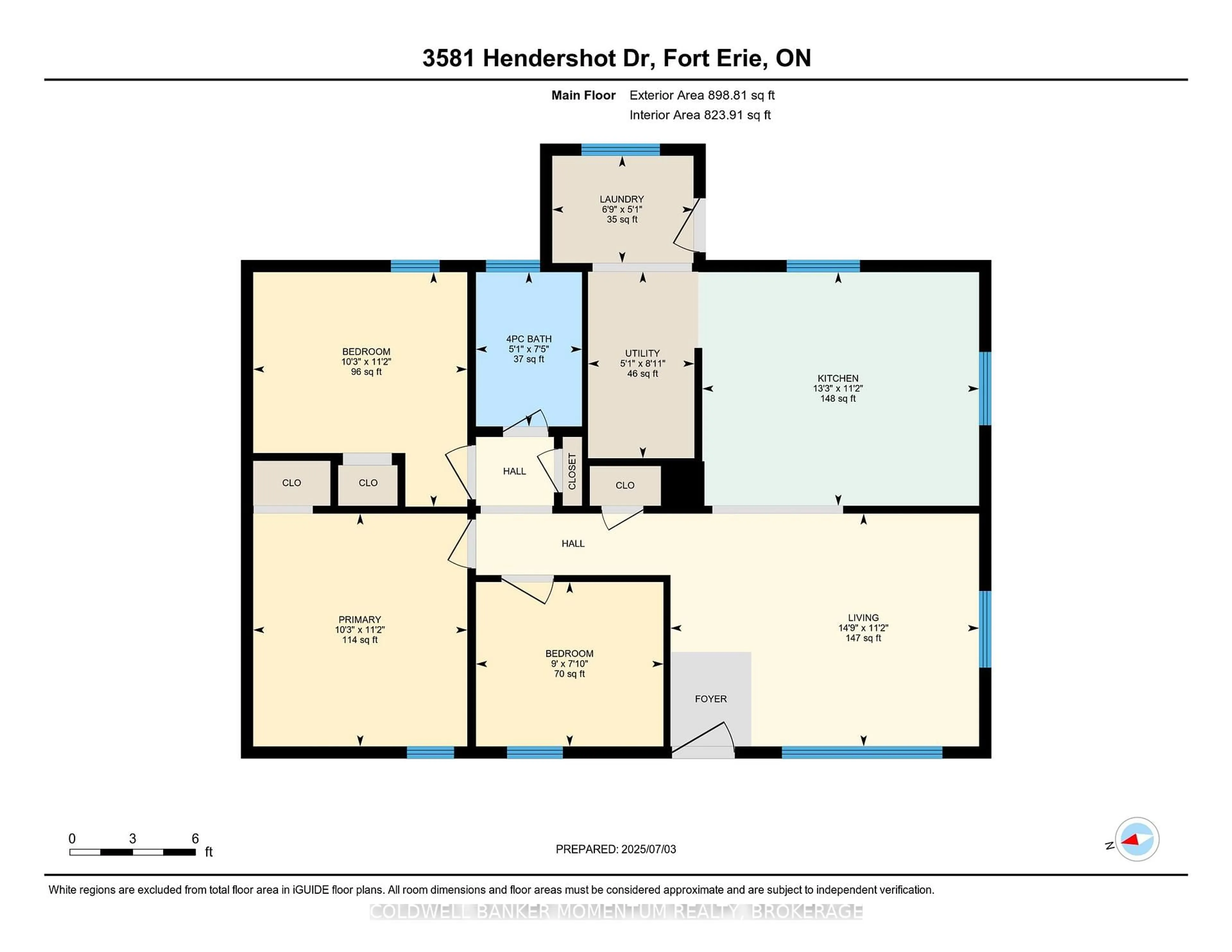 Floor plan for 3581 Hendershot Dr, Fort Erie Ontario L0S 1S0