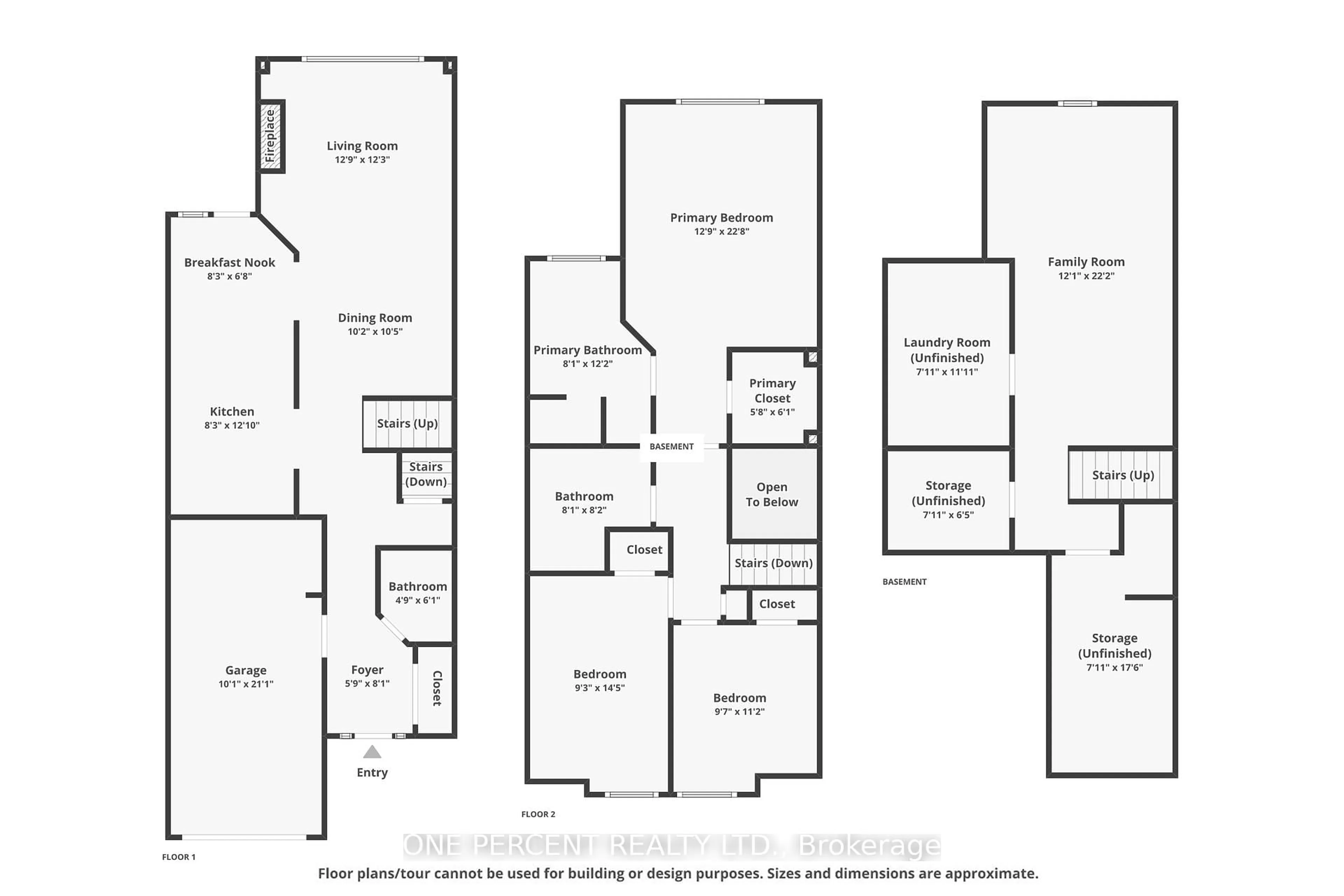 Floor plan for 225 Losino Cres, Ottawa Ontario K2V 0E4