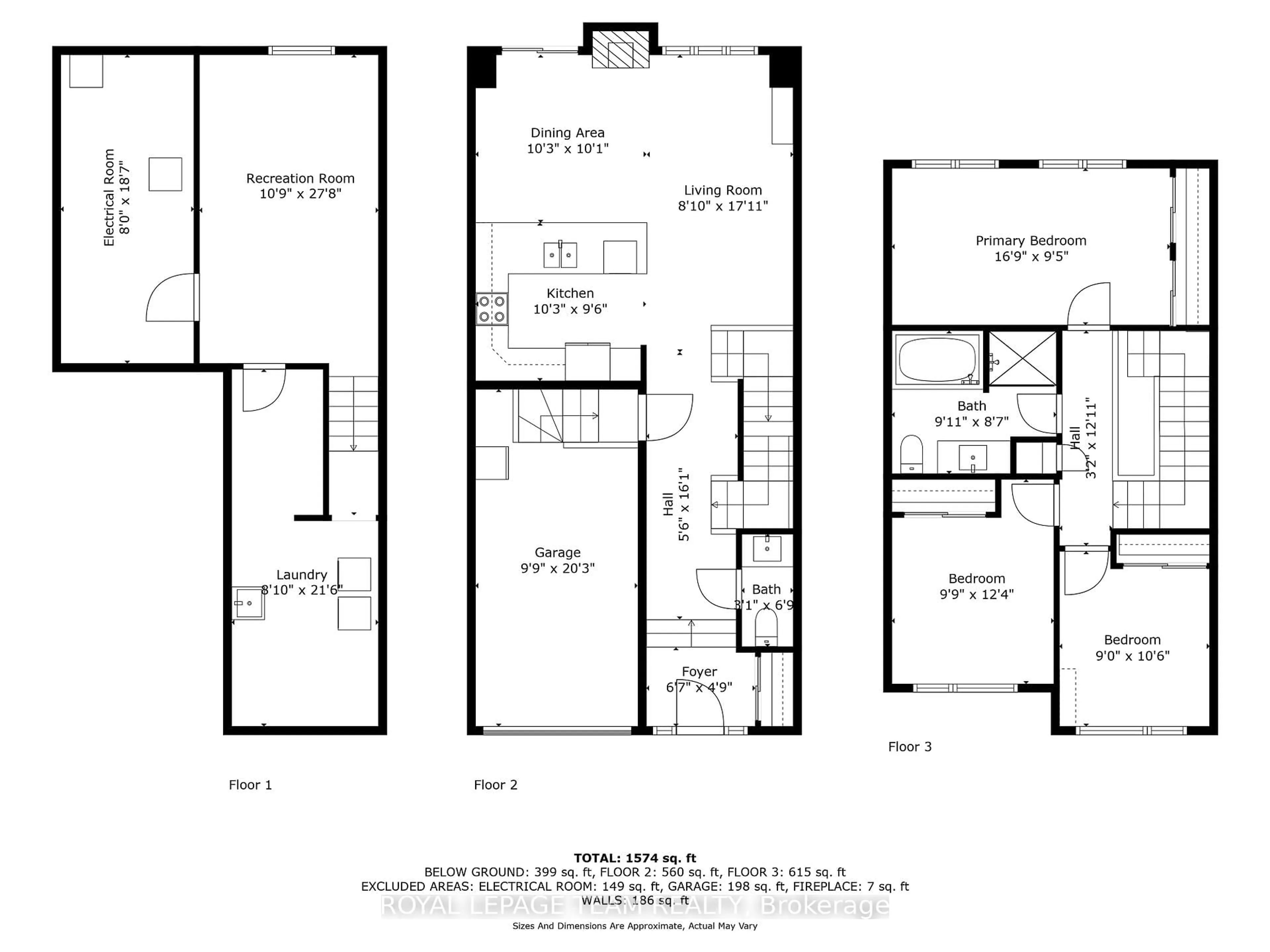 Floor plan for 205 Overberg Way, Ottawa Ontario K2S 0V7
