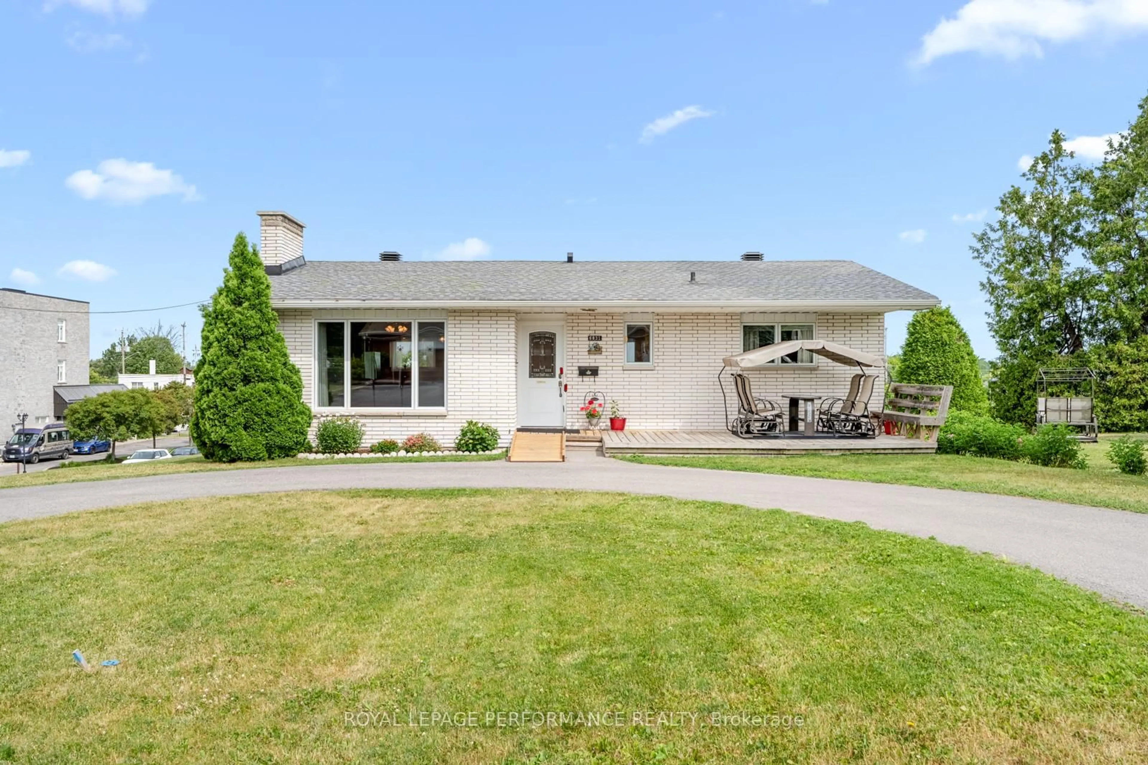 Home with vinyl exterior material, street for 6831 Edgar Brault St, Orleans Ontario K1C 1L6