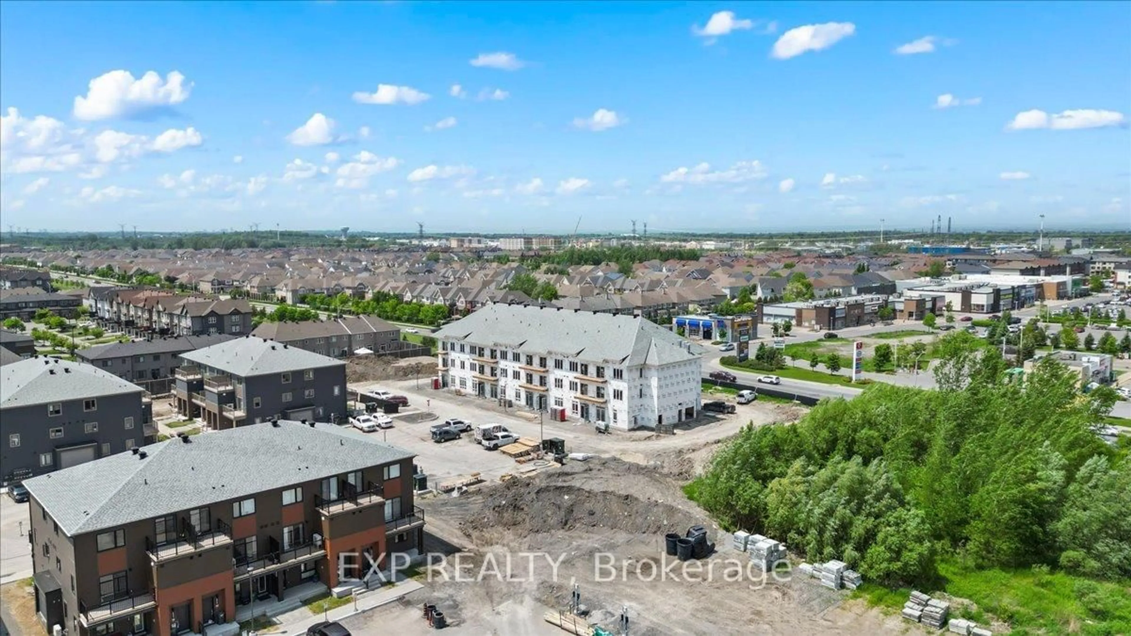 A pic from outside/outdoor area/front of a property/back of a property/a pic from drone, city buildings view from balcony for 2370 Tenth Line Rd #3205, Ottawa Ontario K4A 0M7