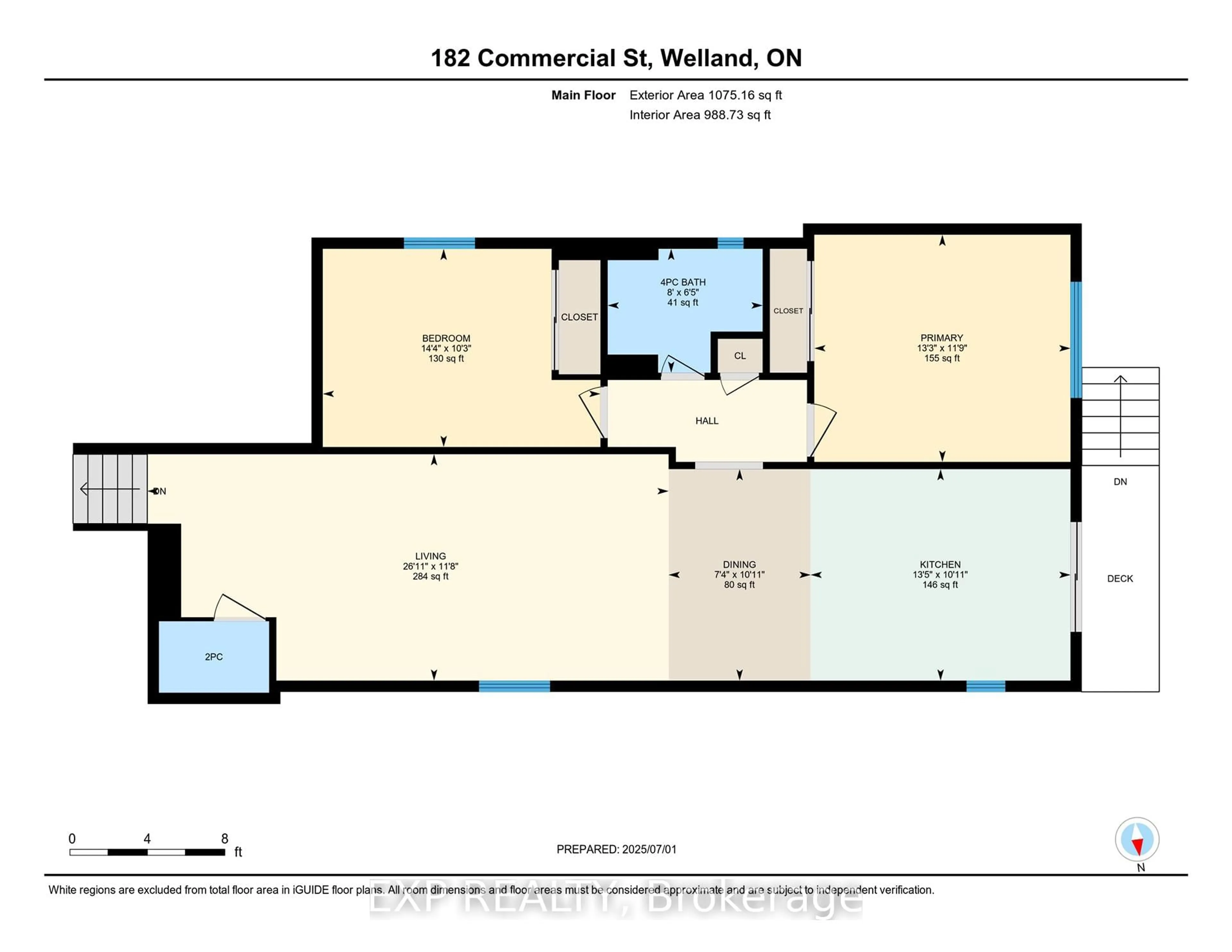 Floor plan for 182 Commercial St, Welland Ontario L5B 5Z3
