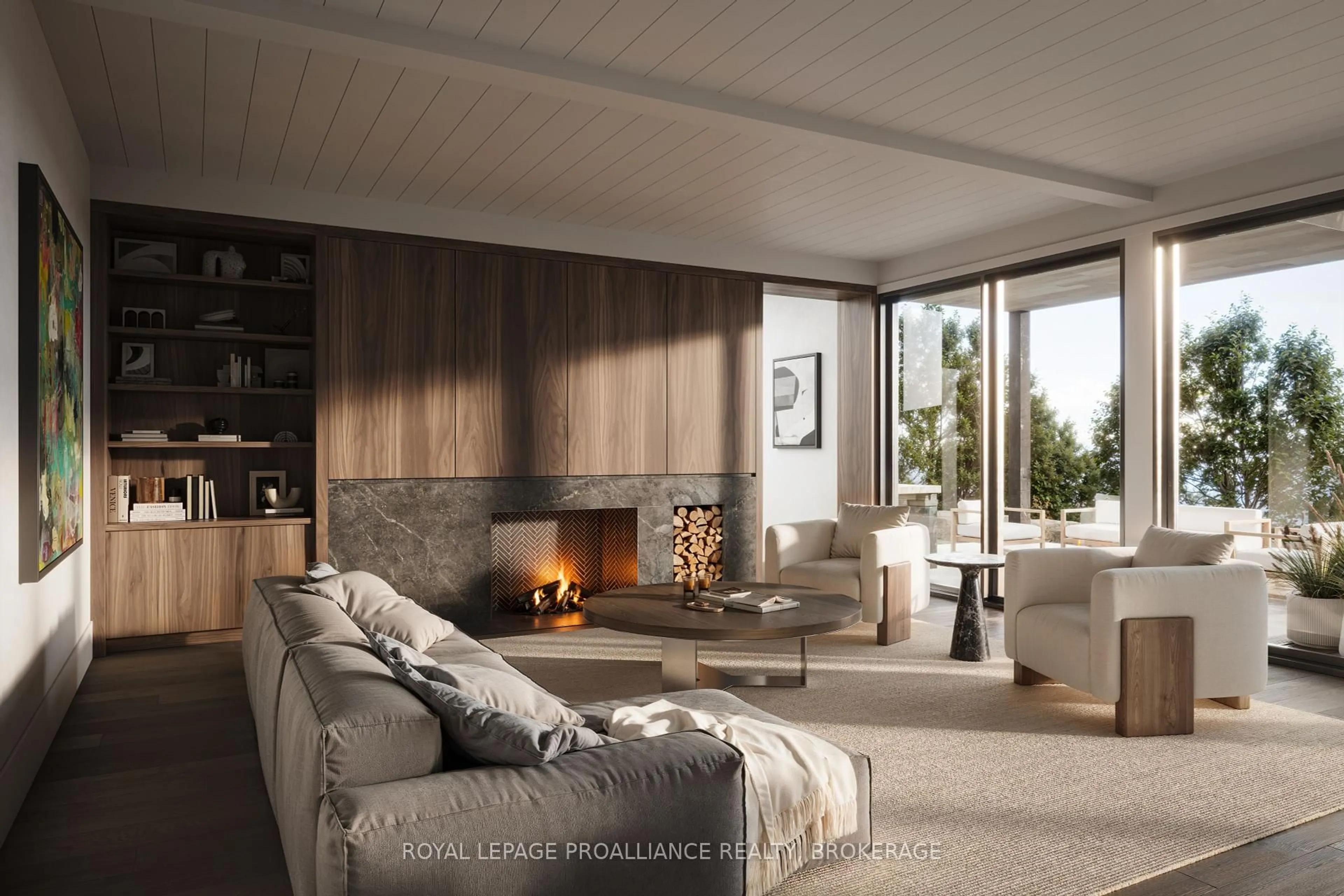 Living room with furniture, unknown for 4652 North Shore Rd, Perth Road Ontario K0H 2L0