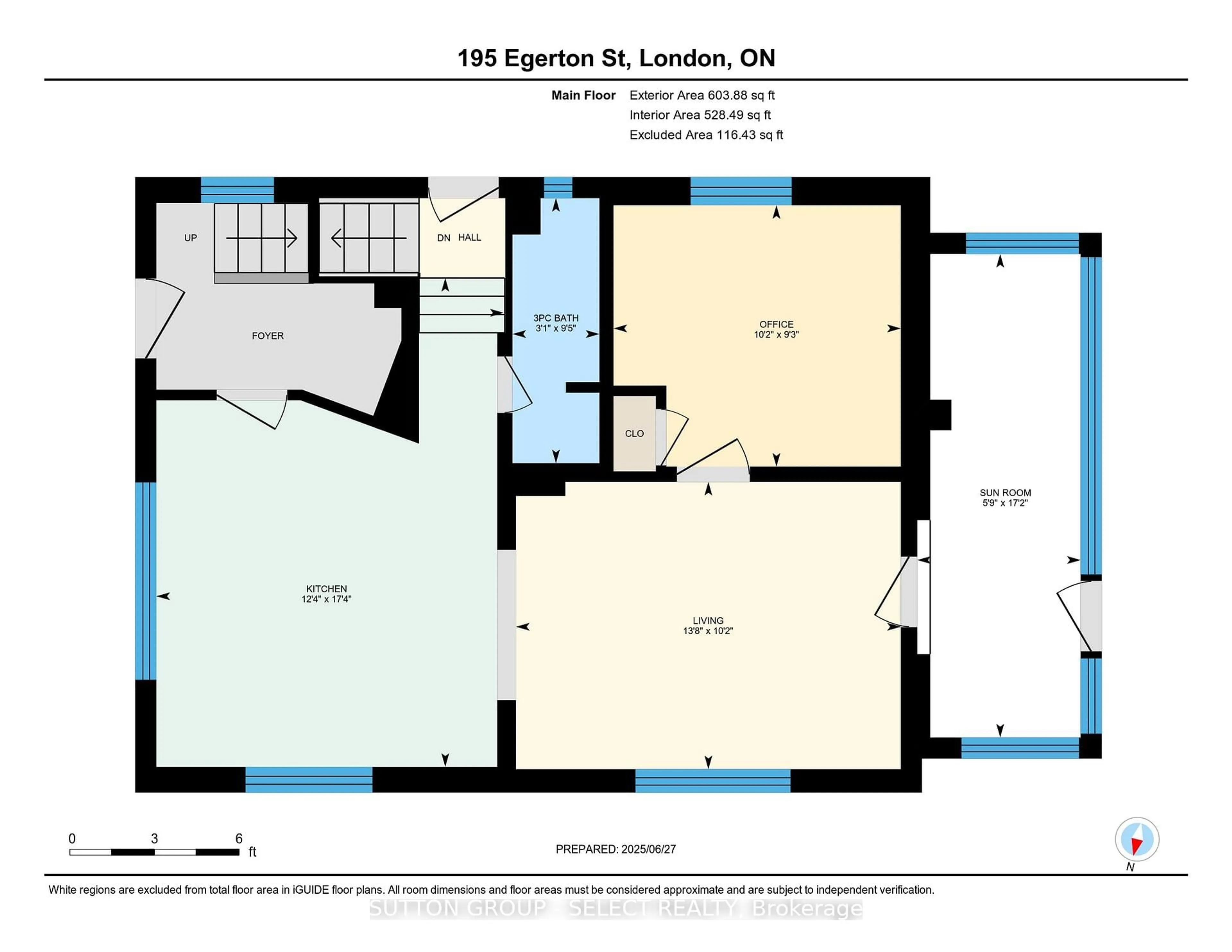 Floor plan for 195 Egerton St, London East Ontario N5Z 2G6