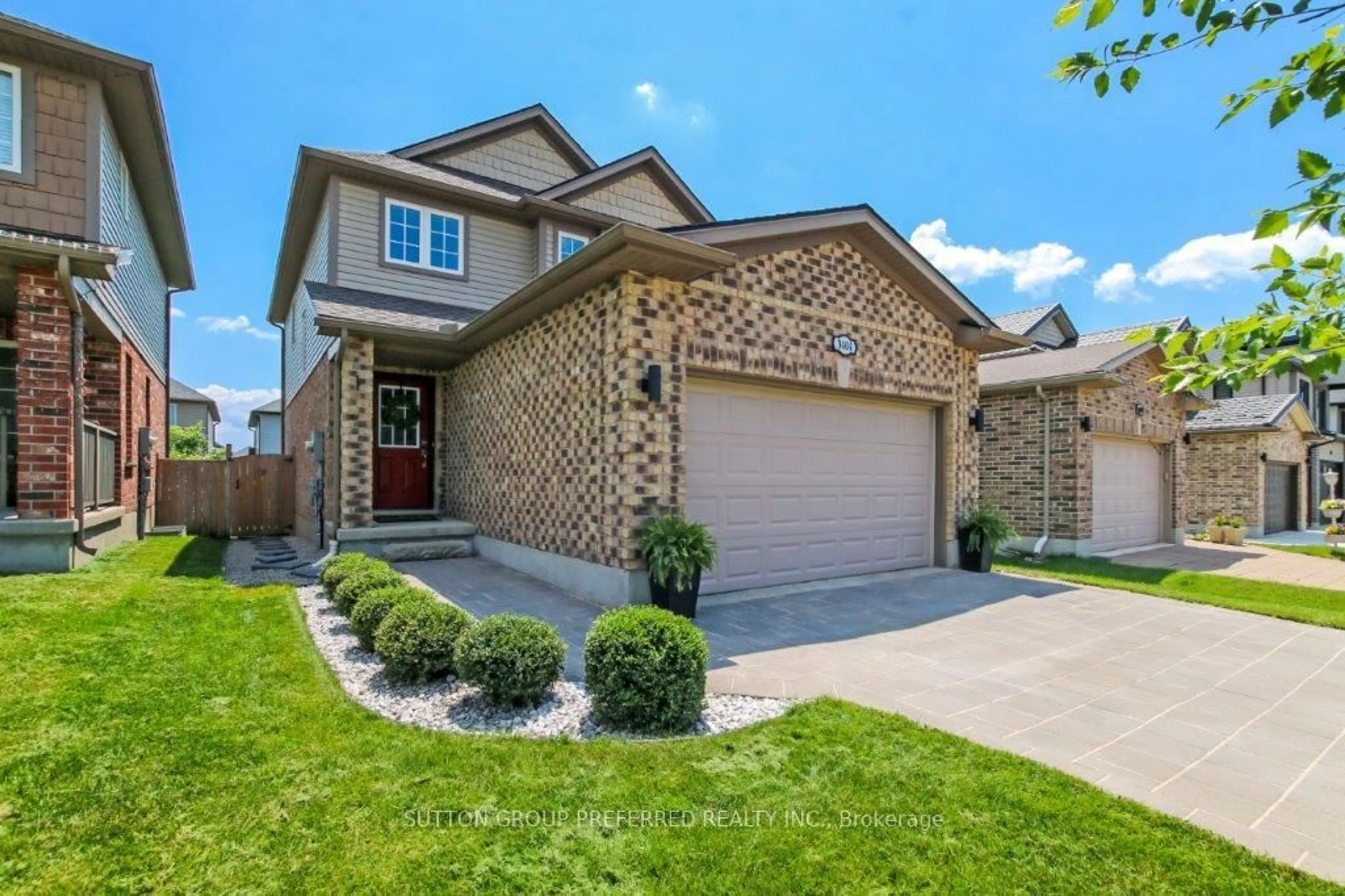 Home with brick exterior material, street for 3404 Emilycarr Lane, London South Ontario N6L 0A3