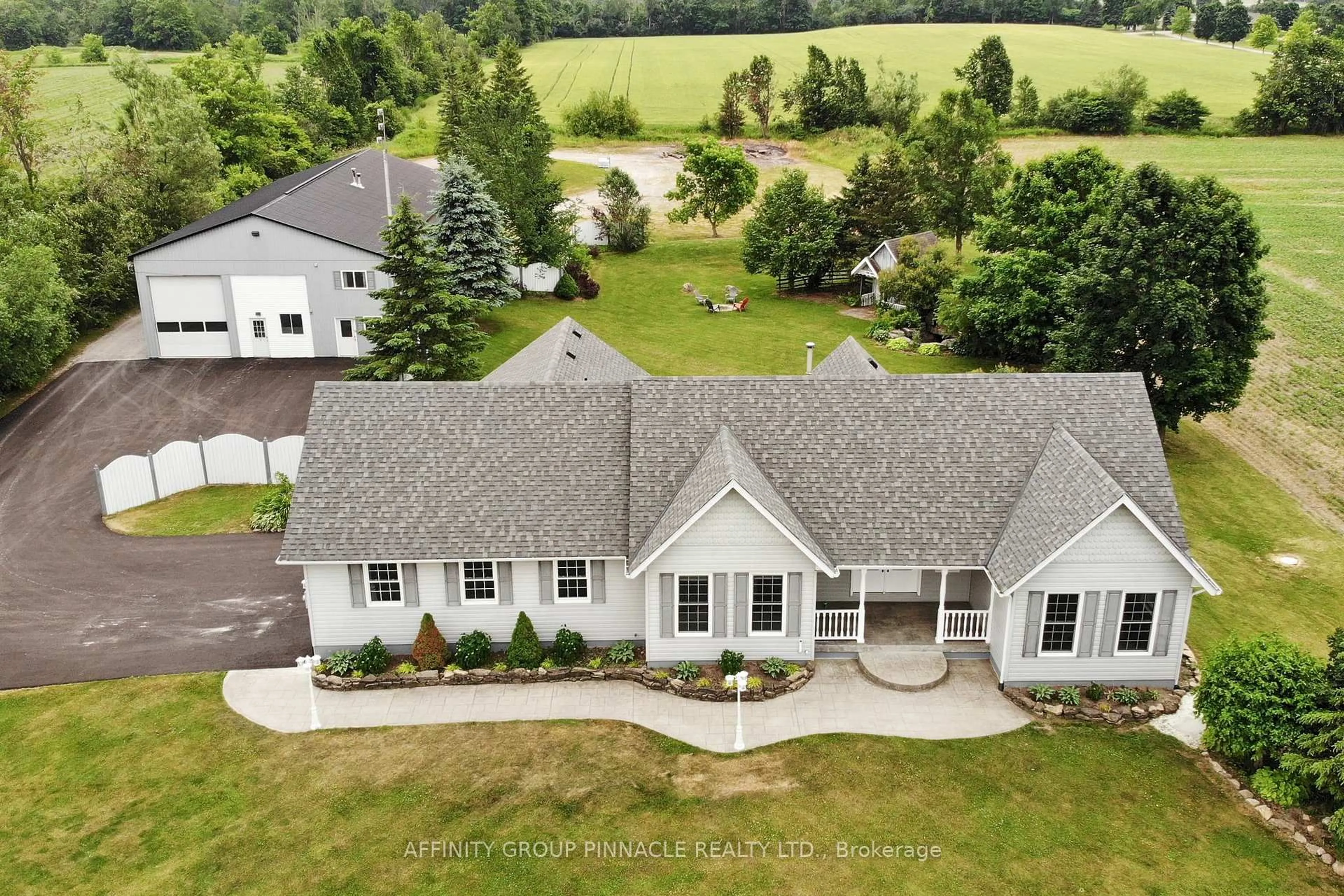 A pic from outside/outdoor area/front of a property/back of a property/a pic from drone, mountain view for 1042 Skyline Rd, Kawartha Lakes Ontario K0M 2M0