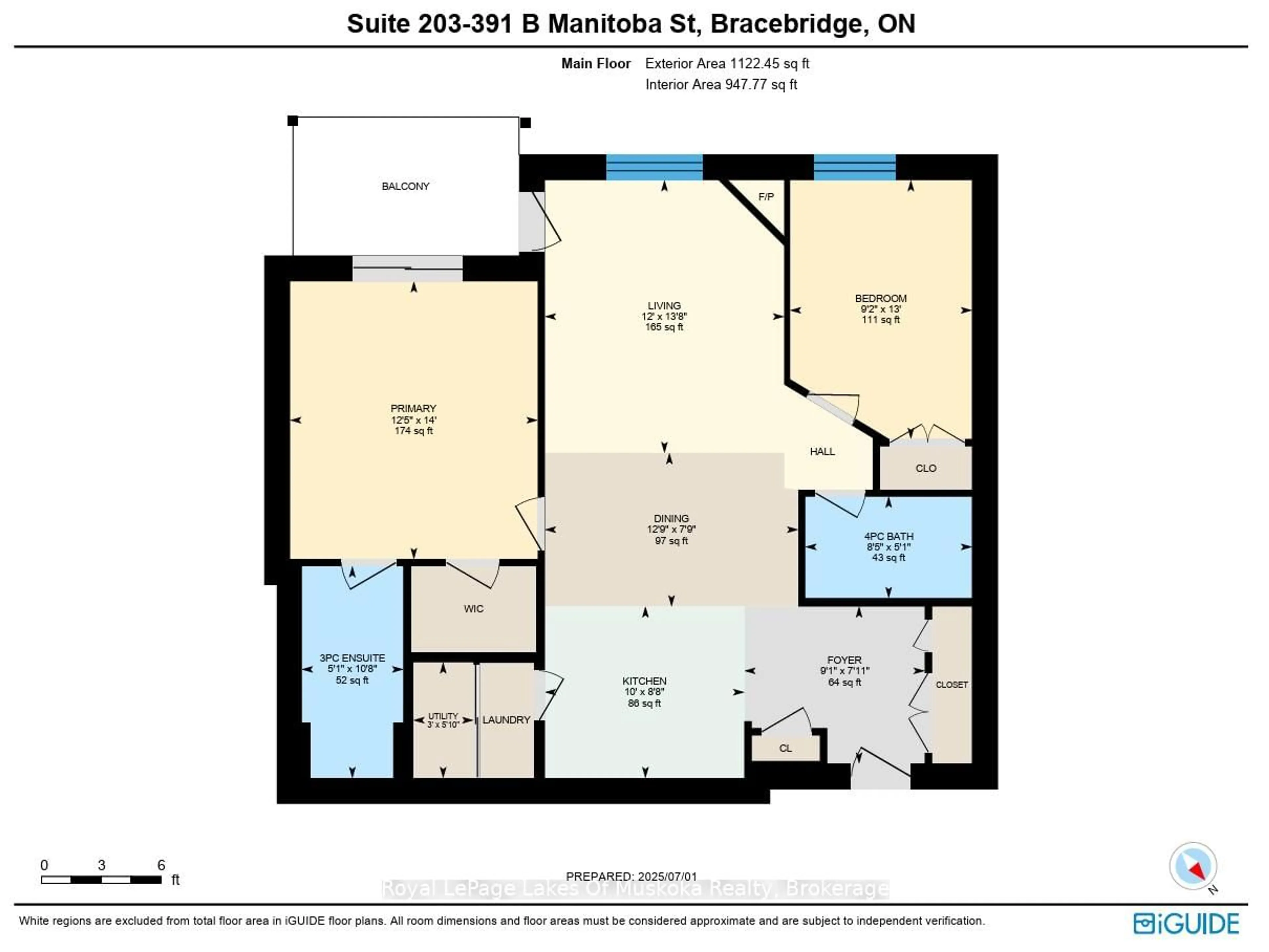 Floor plan for 391B Manitoba St #203, Bracebridge Ontario P1L 1B5