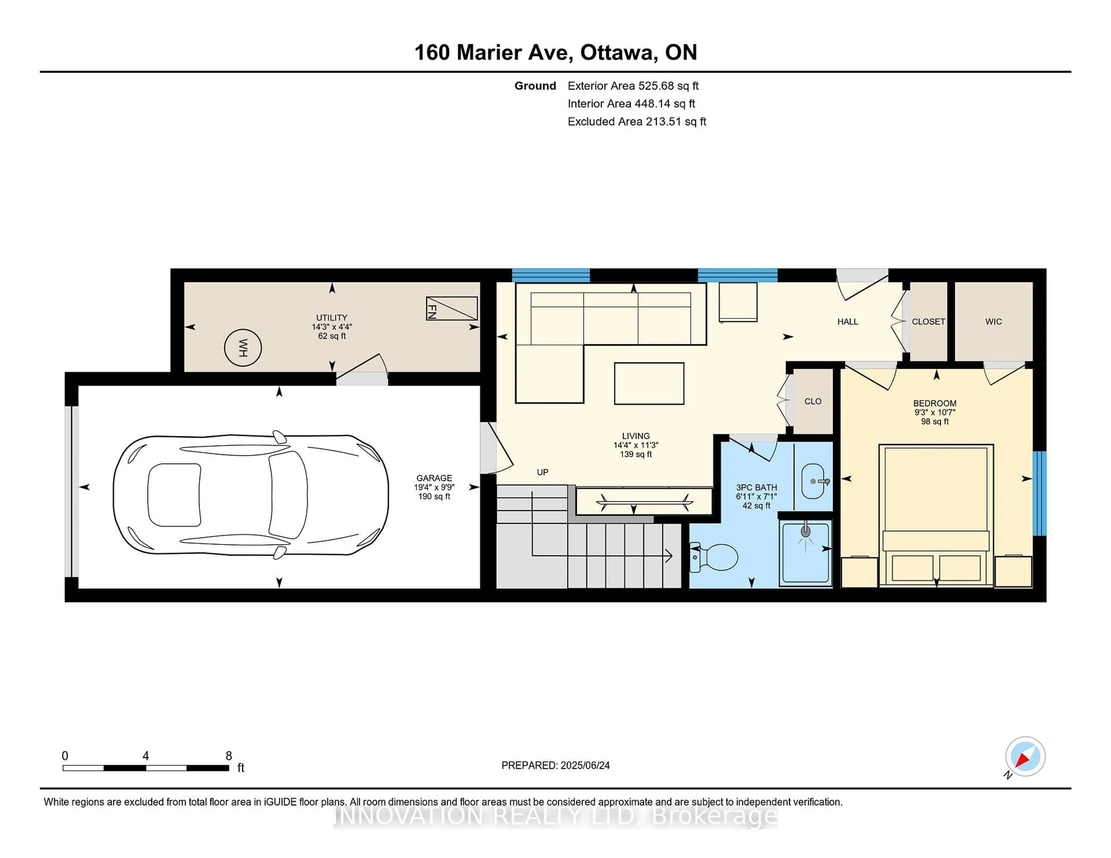 Floor plan for 160 Marier Ave, Ottawa Ontario K1L 5S1