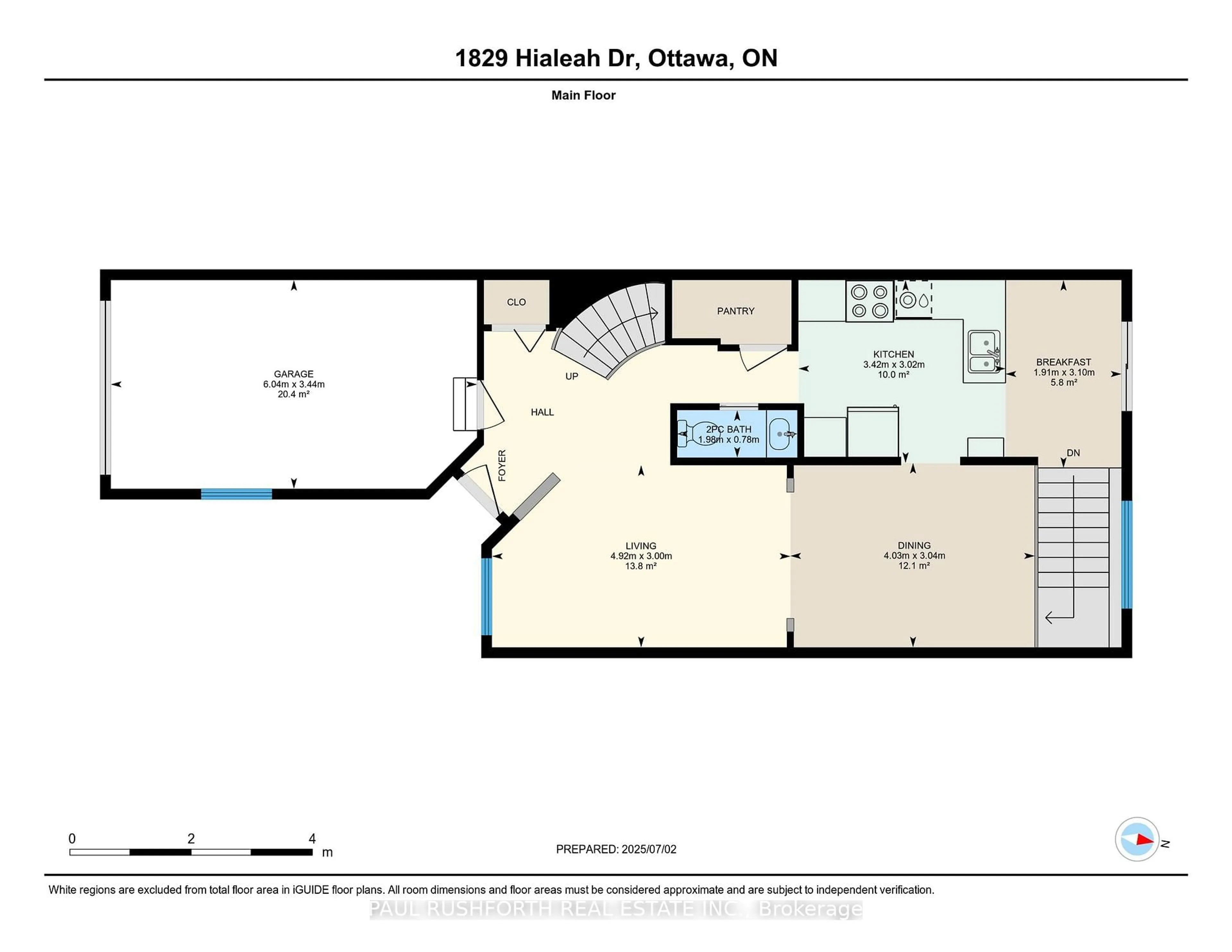 Floor plan for 1829 Hialeah Dr, Orleans Ontario K4A 3S8