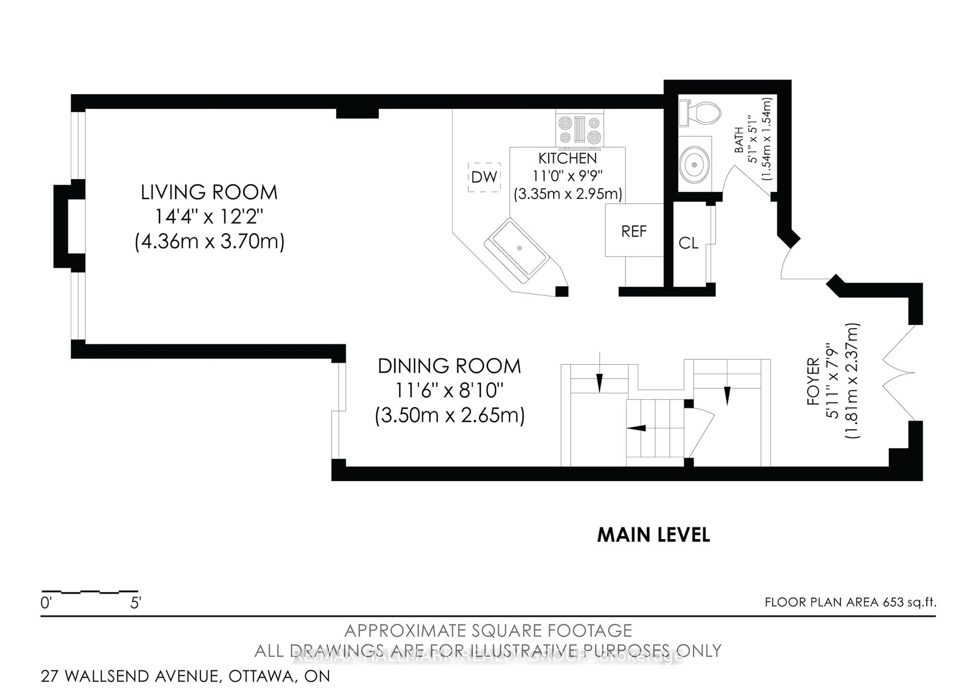 Floor plan for 27 Wallsend Ave, Ottawa Ontario K2K 3K7