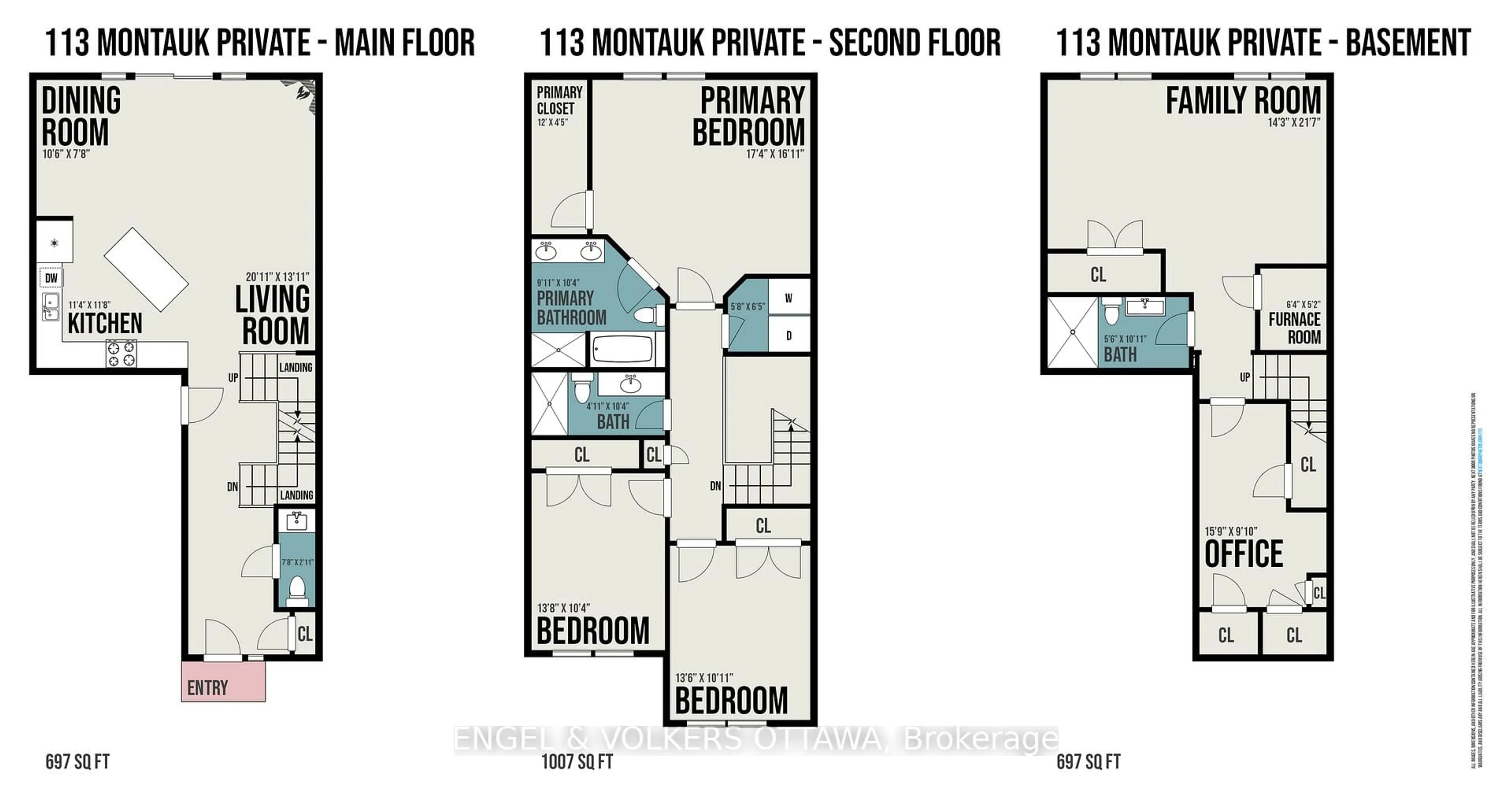 Floor plan for 105 Montauk Pvt, Ottawa Ontario K2C 2B4