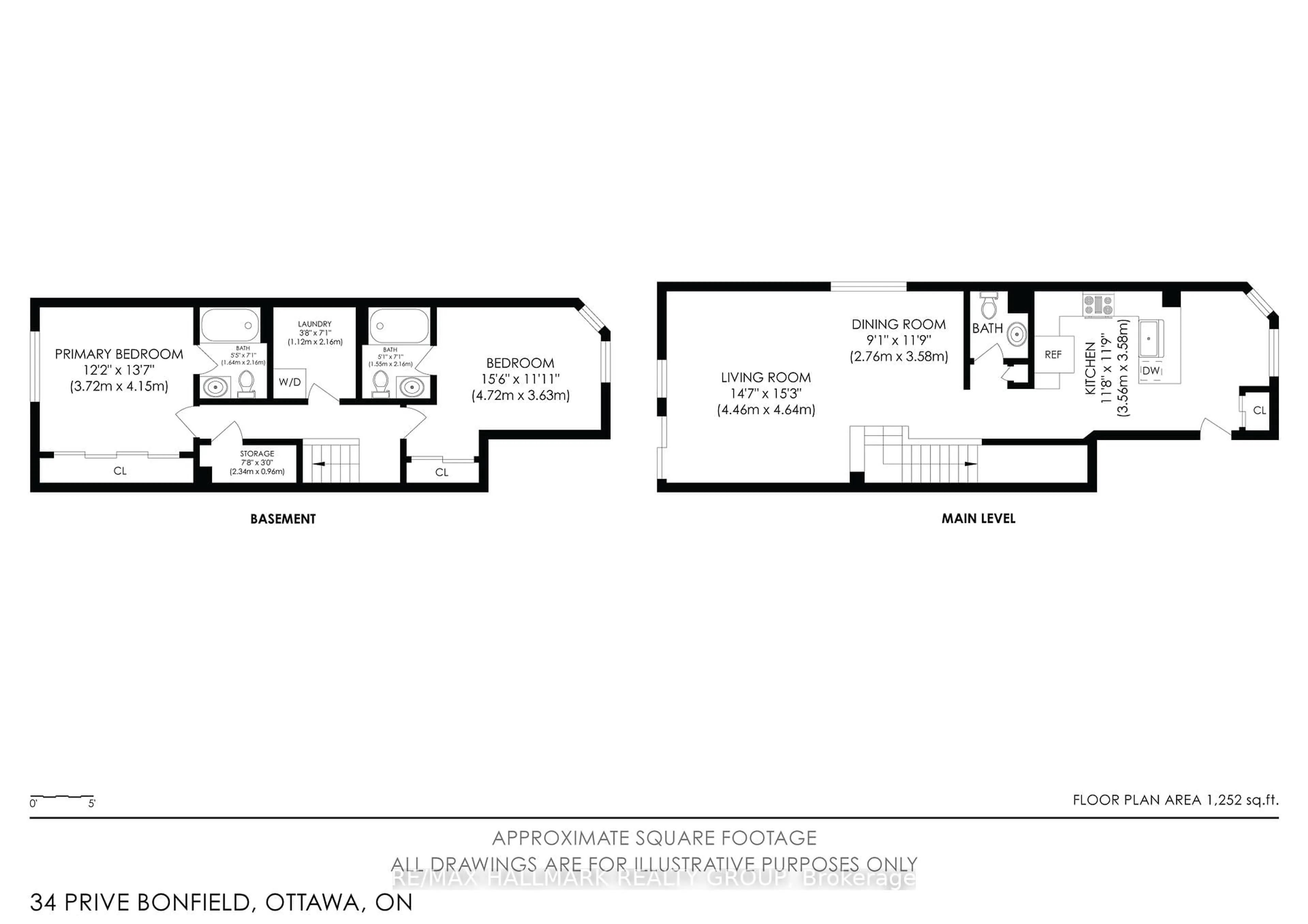 Floor plan for 34 Bonfield Private, Ottawa Ontario K4A 5E4