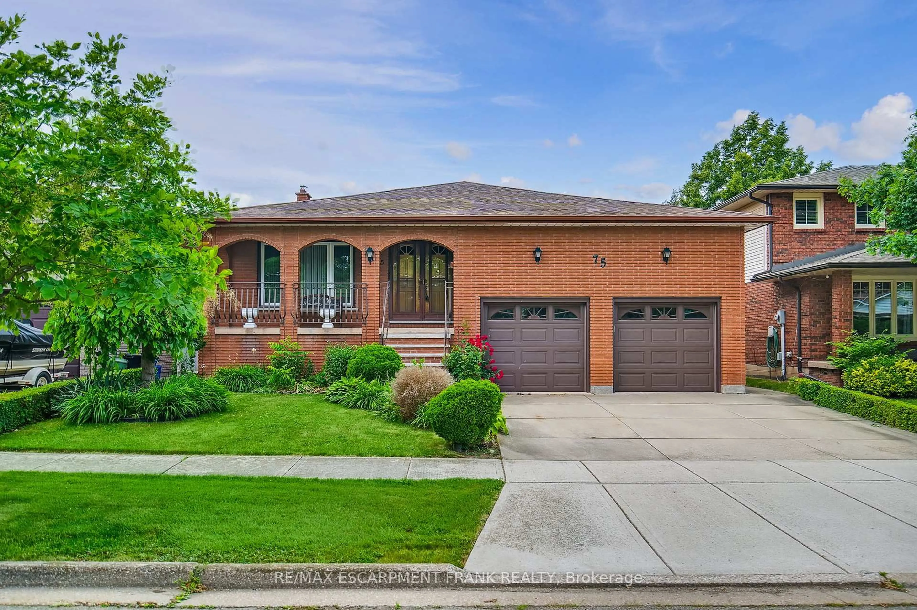 Home with brick exterior material, street for 75 President Dr, Hamilton Ontario L8G 4L7
