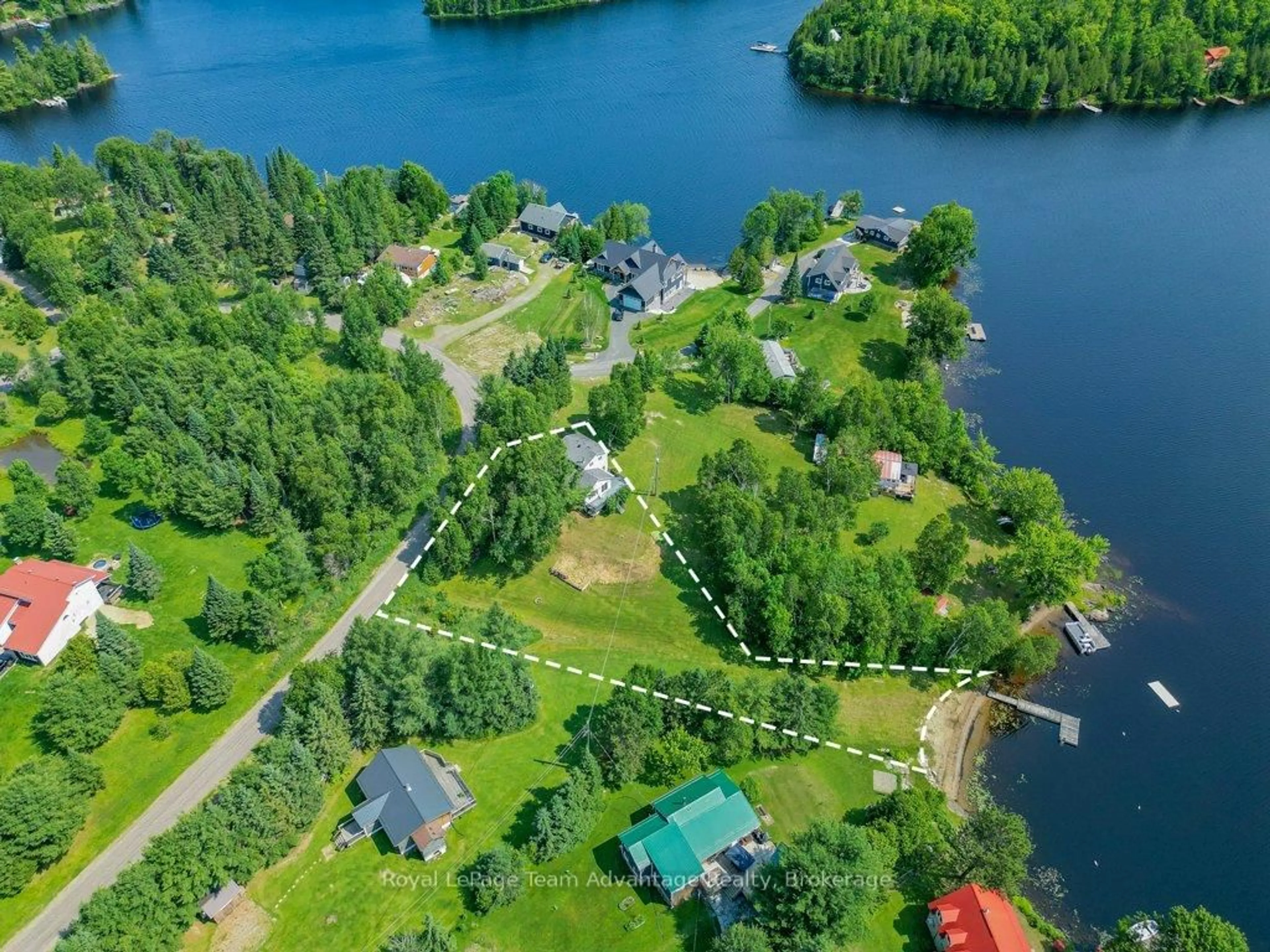 A pic from outside/outdoor area/front of a property/back of a property/a pic from drone, water/lake/river/ocean view for 11A Bears Paw, Whitestone Ontario P0A 1G0