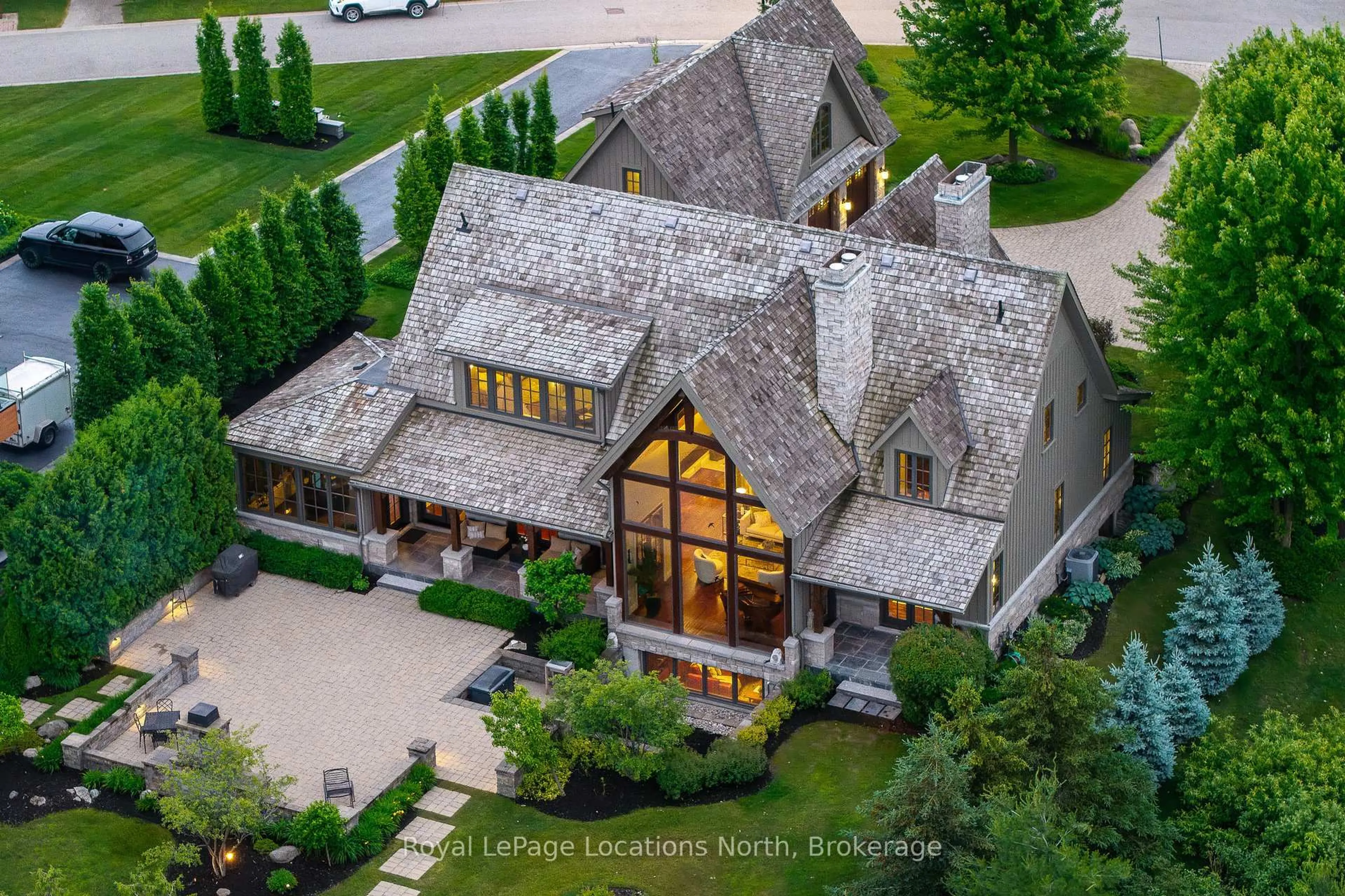 A pic from outside/outdoor area/front of a property/back of a property/a pic from drone, street for 103 Timber Leif Rdge, Blue Mountains Ontario N0H 1J0