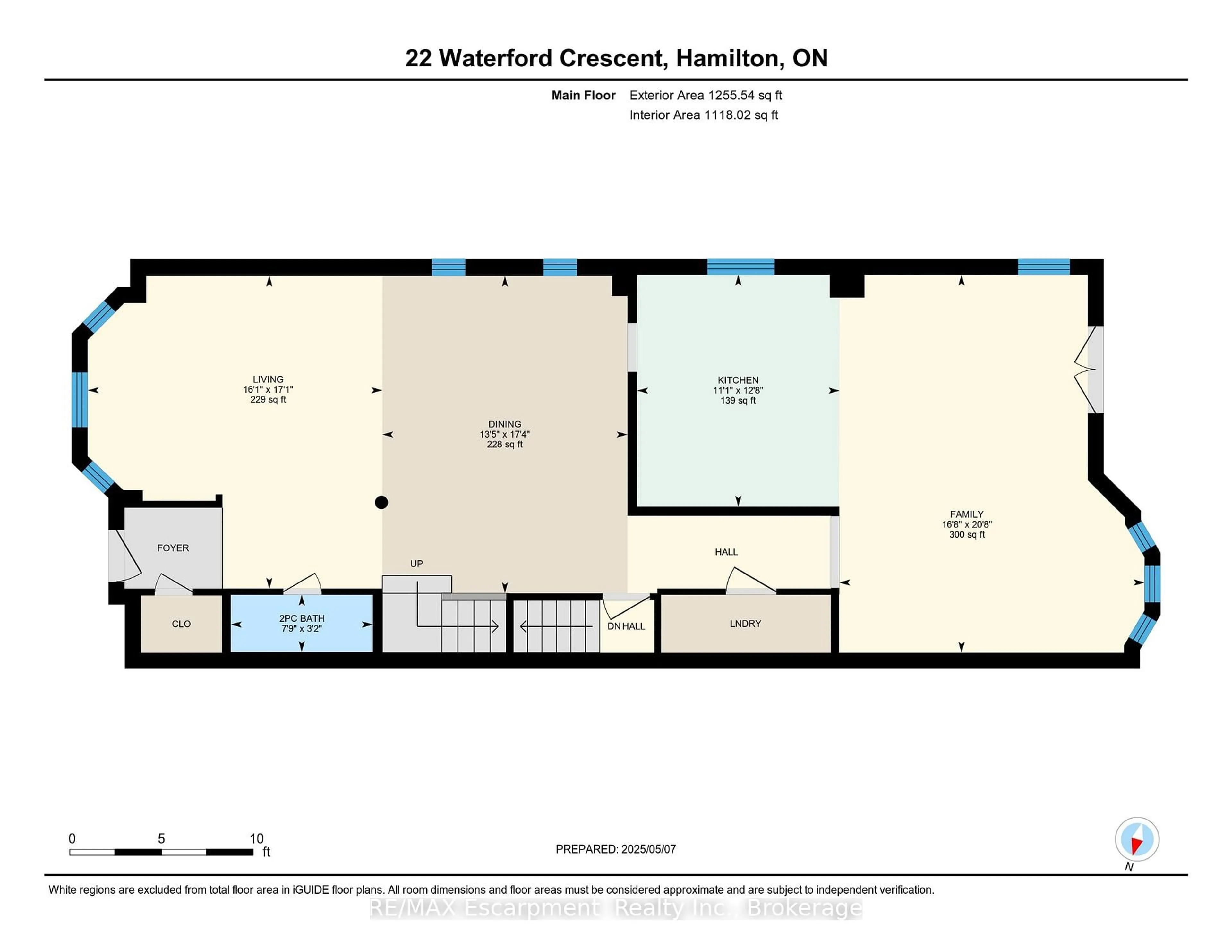 Floor plan for 22 Waterford Cres, Hamilton Ontario L8E 4Z9