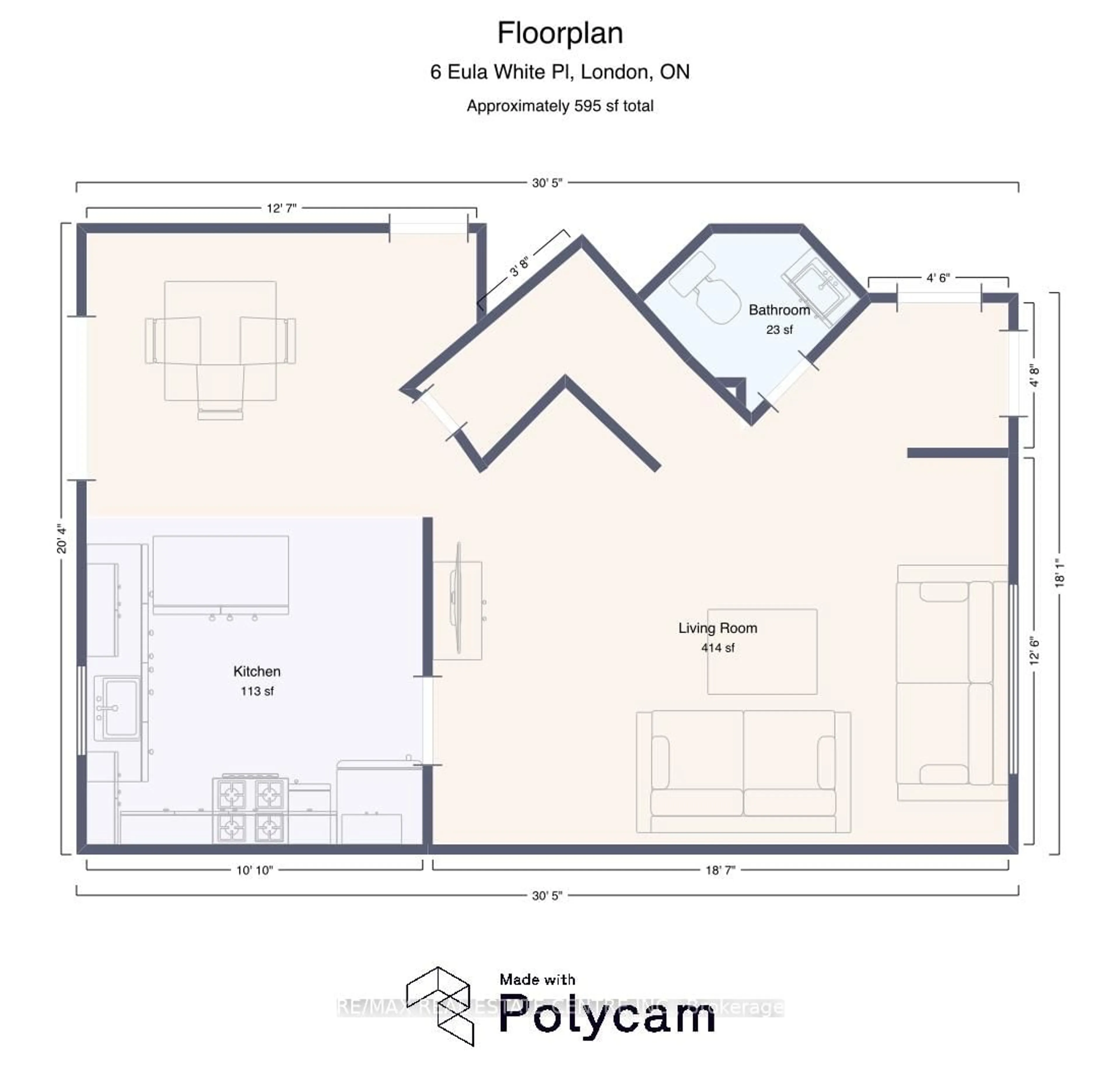 Floor plan for 6 Eula White Pl, London South Ontario N5Z 5C2