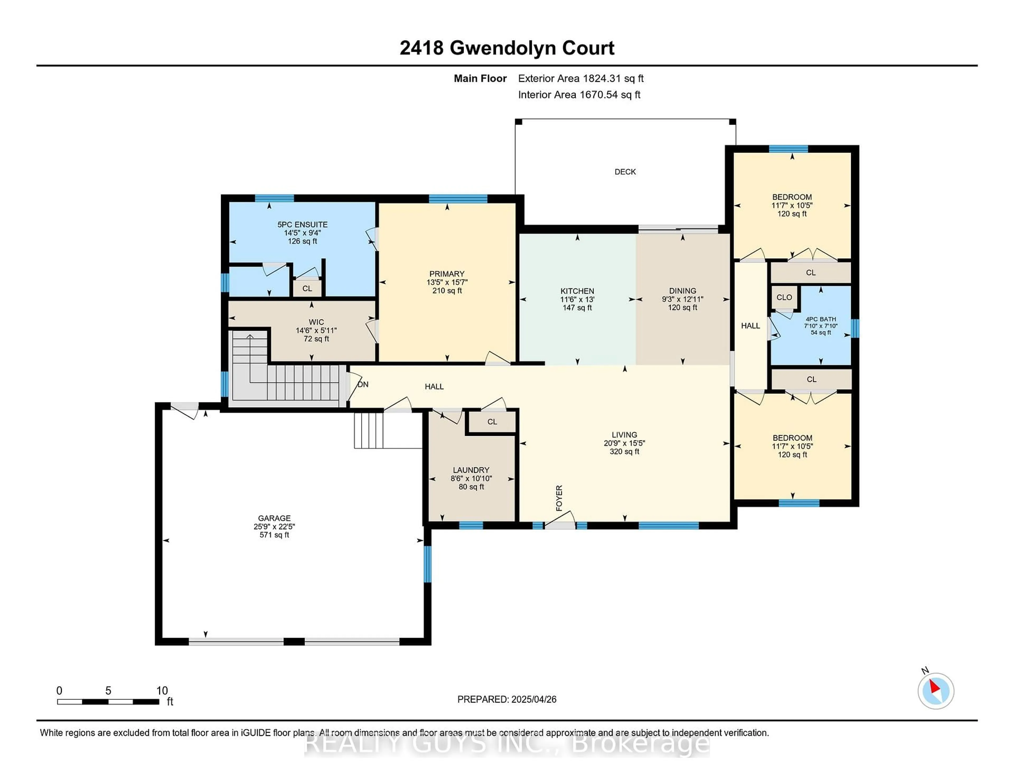 Floor plan for 2418 GWENDOLYN Crt, Cavan Monaghan Ontario L0A 1C0