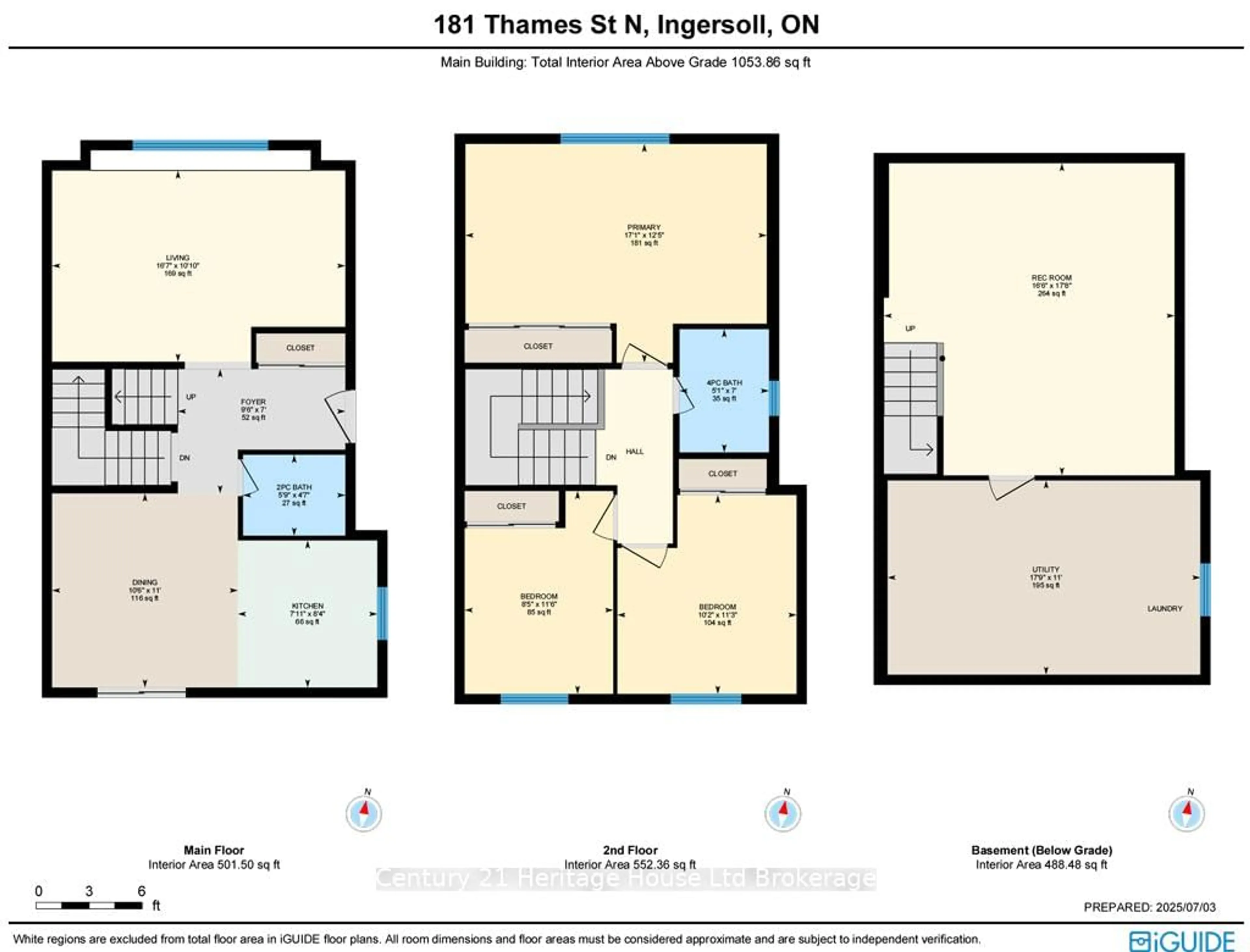 Floor plan for 181 Thames St, Ingersoll Ontario N5C 3E1