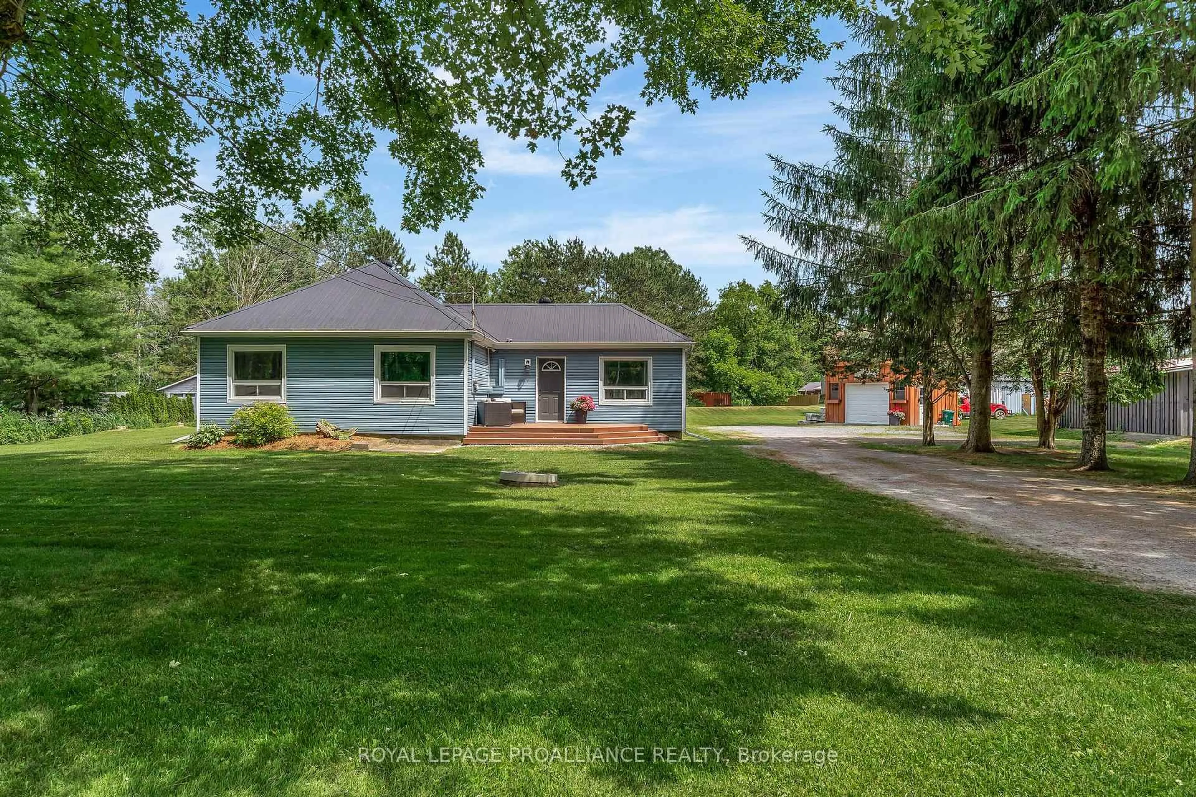 A pic from outside/outdoor area/front of a property/back of a property/a pic from drone, street for 256 OLD MADOC Rd, Quinte West Ontario K0K 2B0