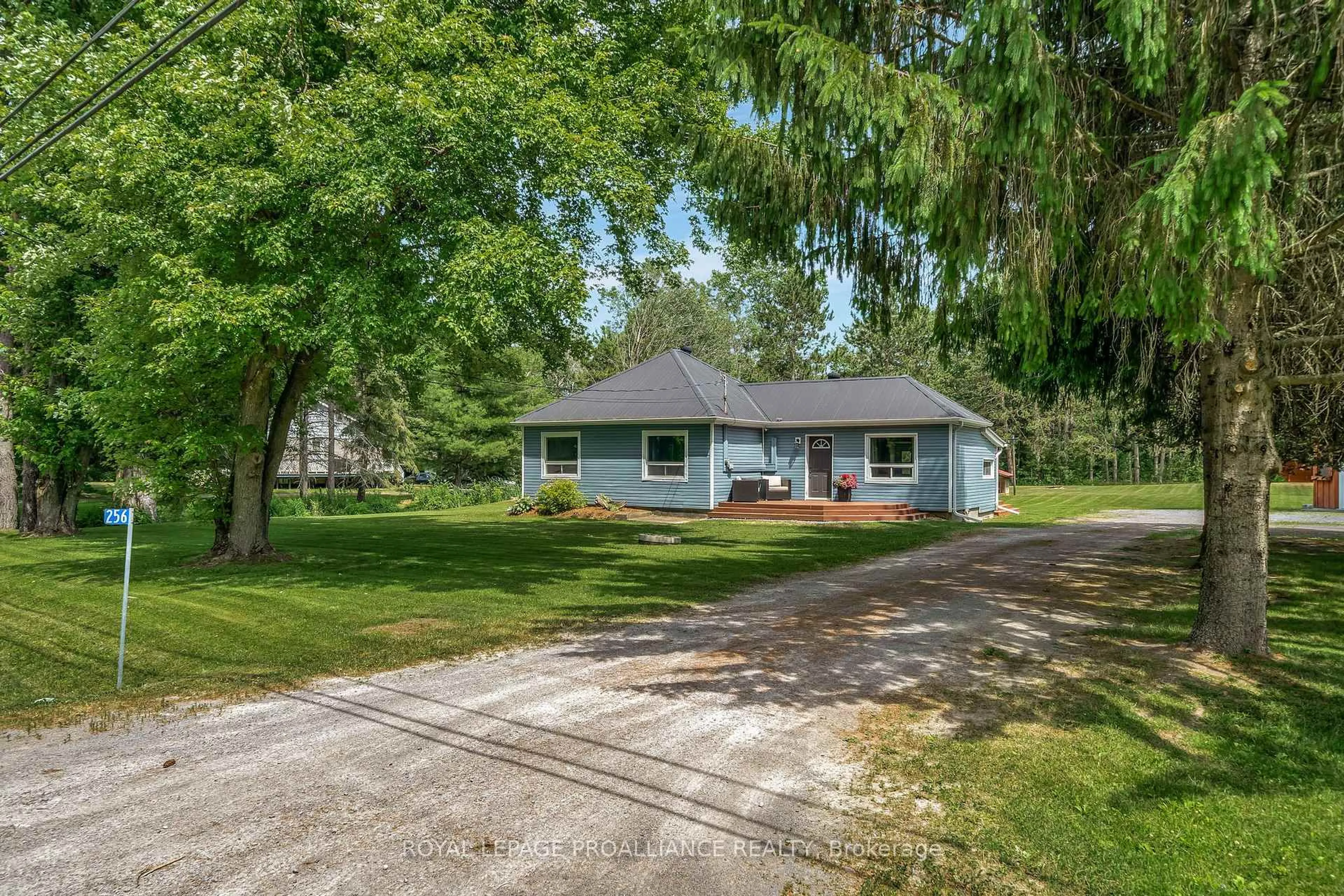A pic from outside/outdoor area/front of a property/back of a property/a pic from drone, street for 256 OLD MADOC Rd, Quinte West Ontario K0K 2B0