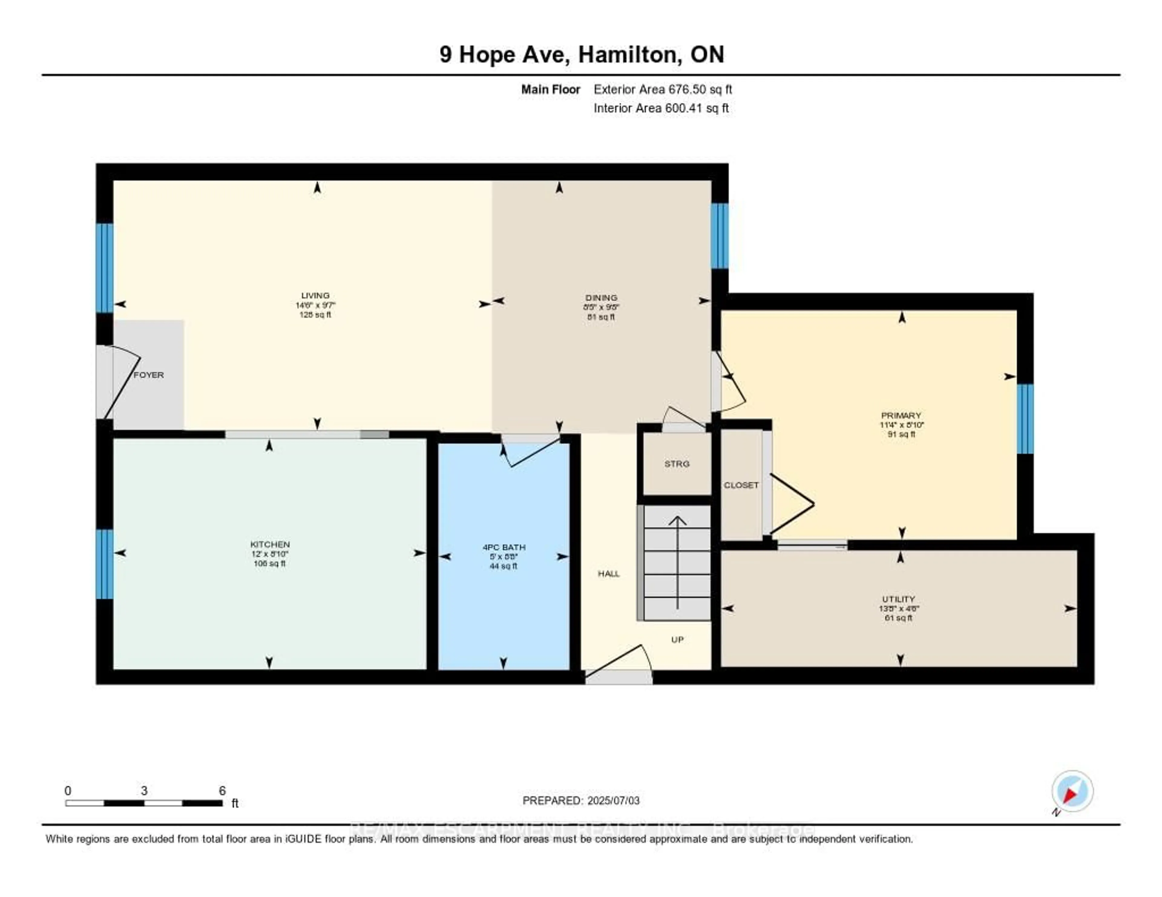 Floor plan for 9 Hope Ave, Hamilton Ontario L8H 2E1