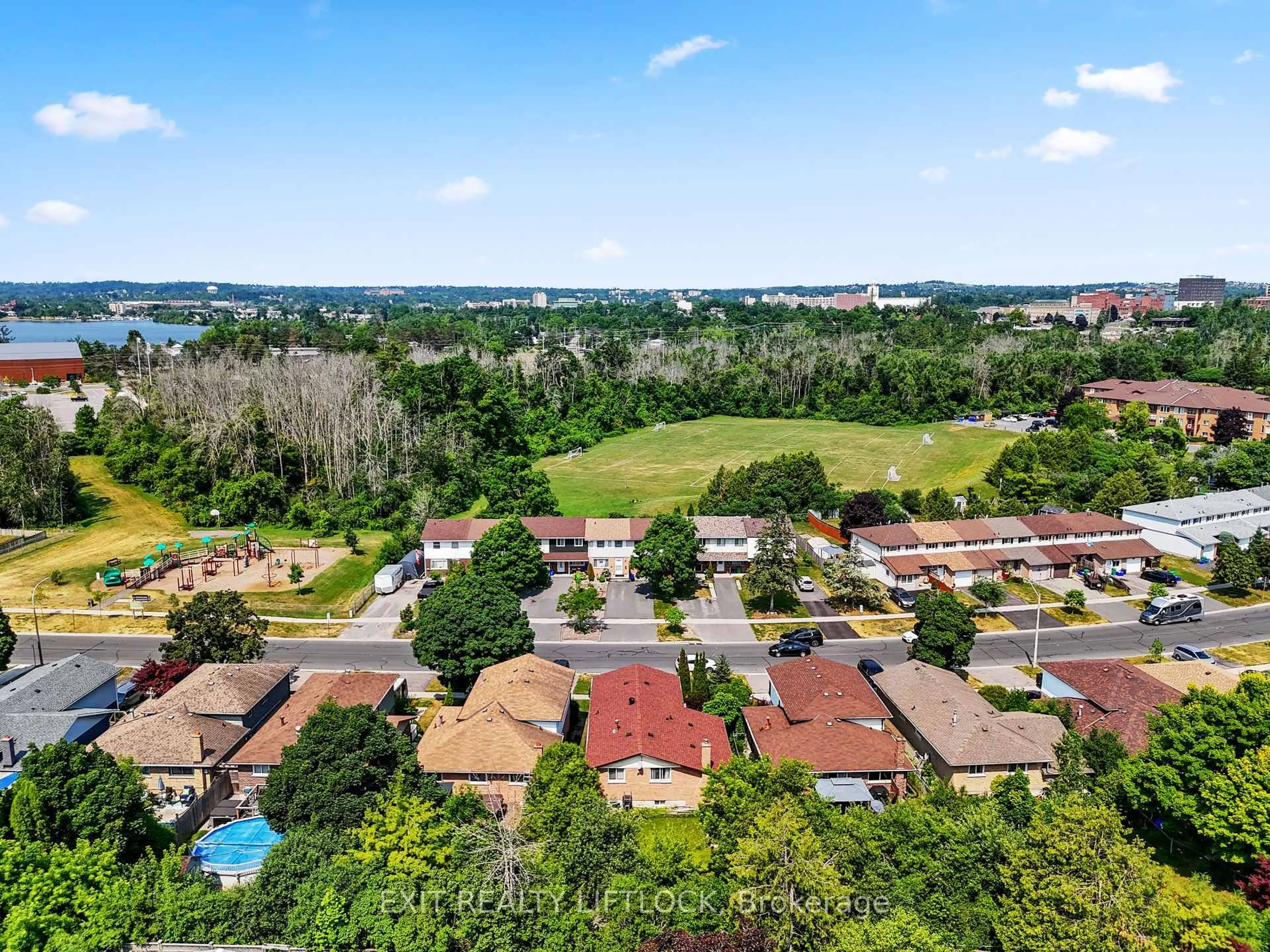 A pic from outside/outdoor area/front of a property/back of a property/a pic from drone, water/lake/river/ocean view for 2102 Walker Ave, Peterborough East Ontario K9L 1S1