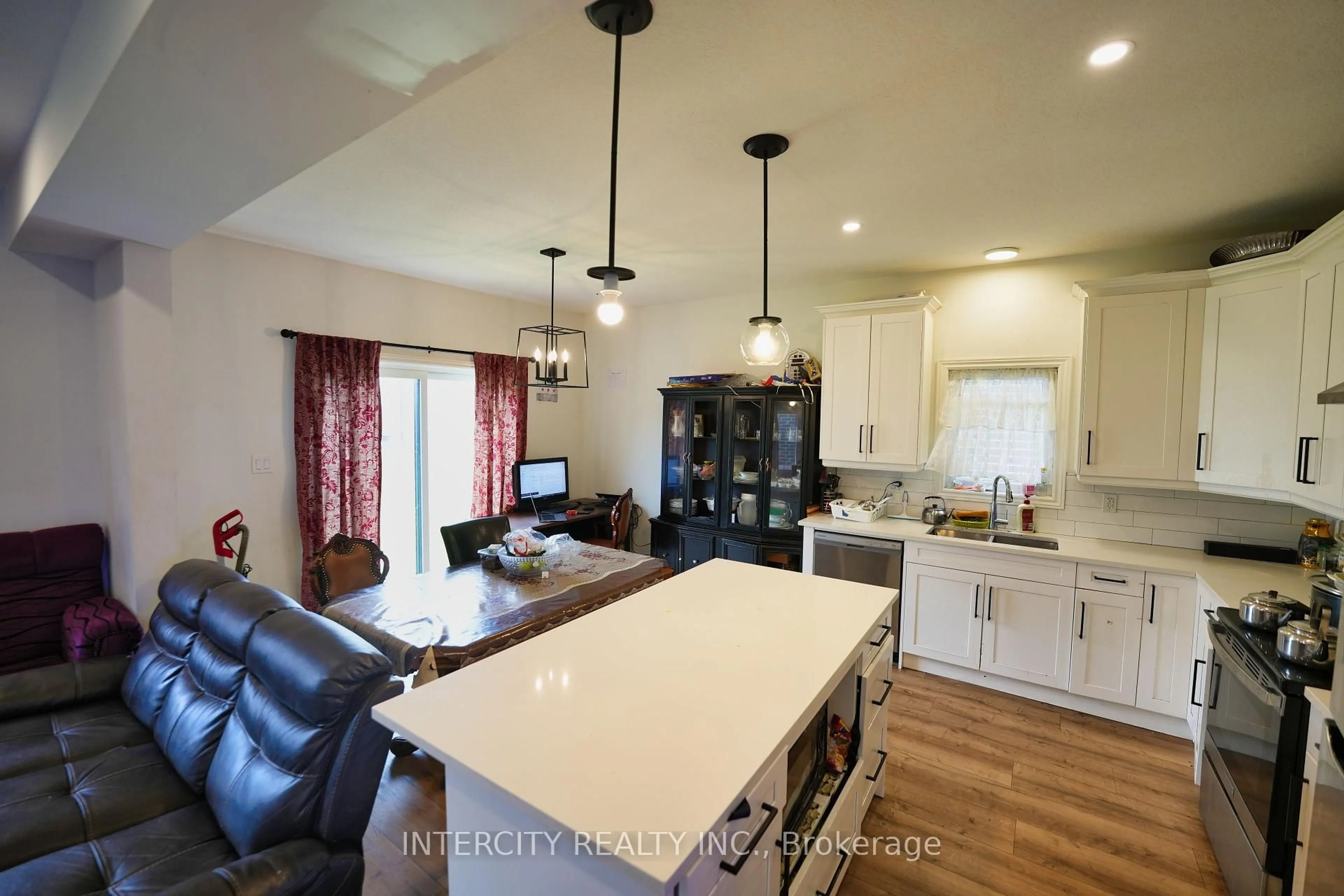 Open concept kitchen, ceramic/tile floor for 259 Byers St, London South Ontario N6L 0J2