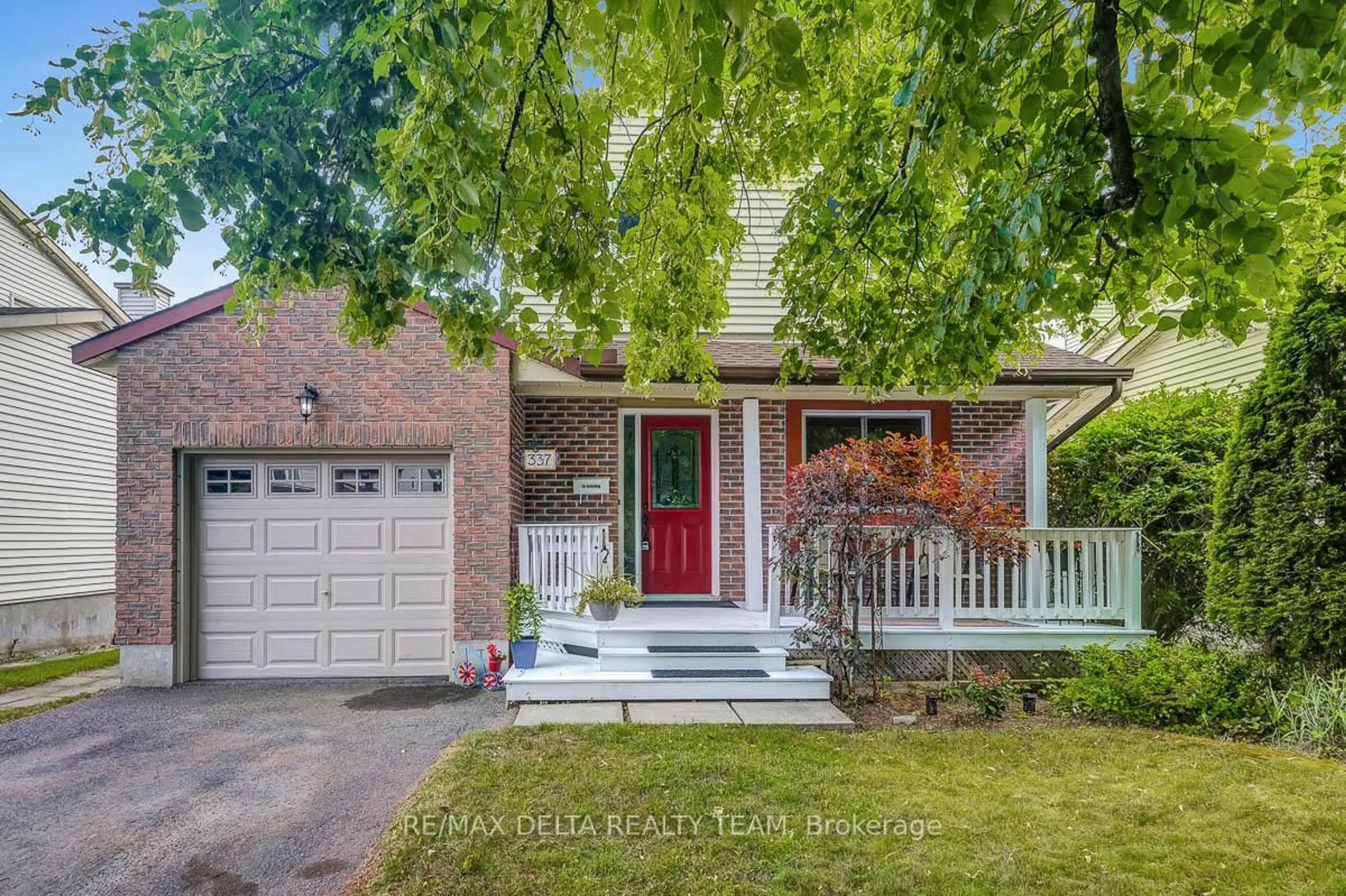 Home with brick exterior material, street for 337 Bonair Dr, Orleans Ontario K1E 2N9