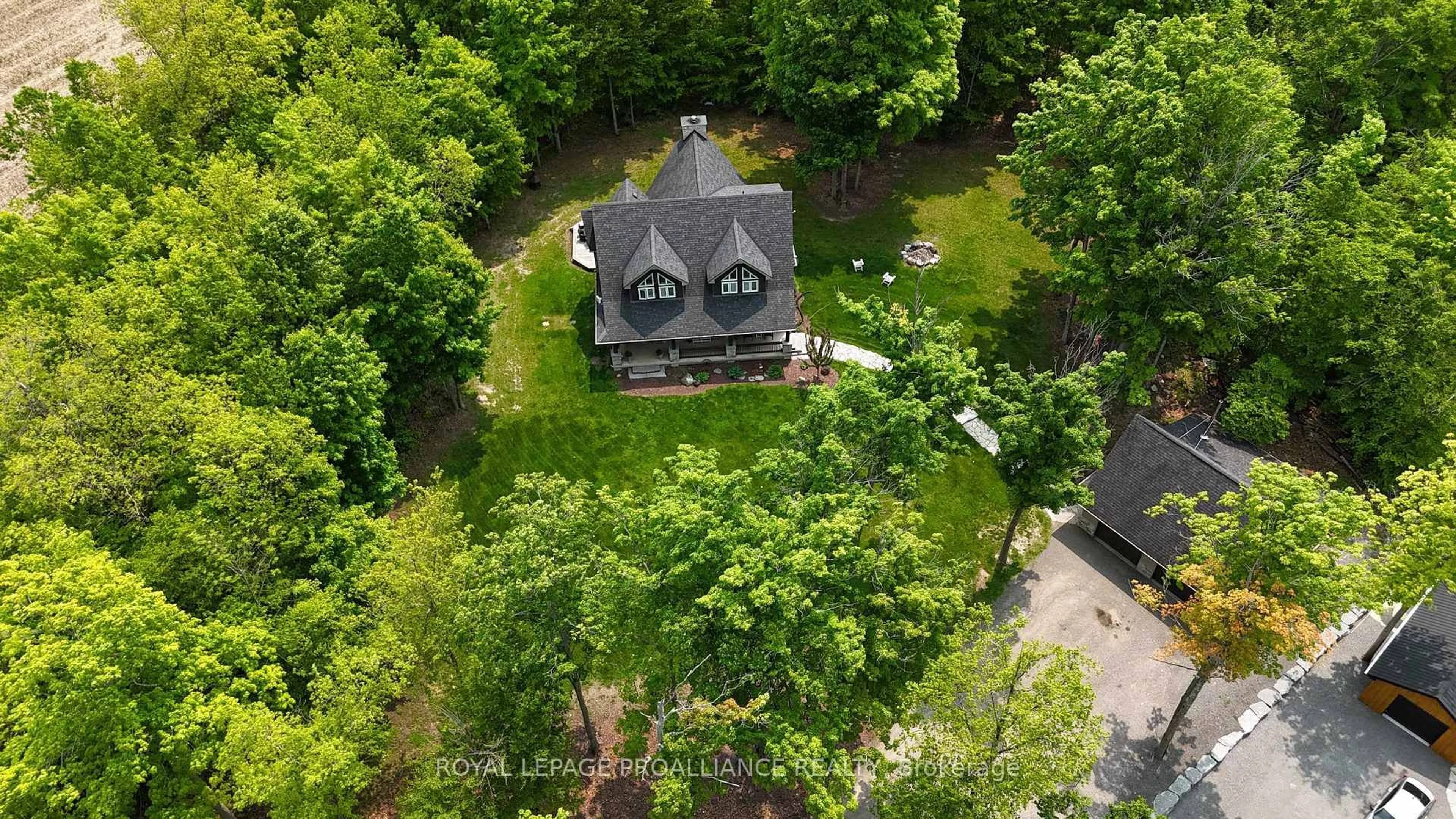 A pic from outside/outdoor area/front of a property/back of a property/a pic from drone, forest/trees view for 123 Mcconnell Rd, Stirling Ontario K0K 3E0