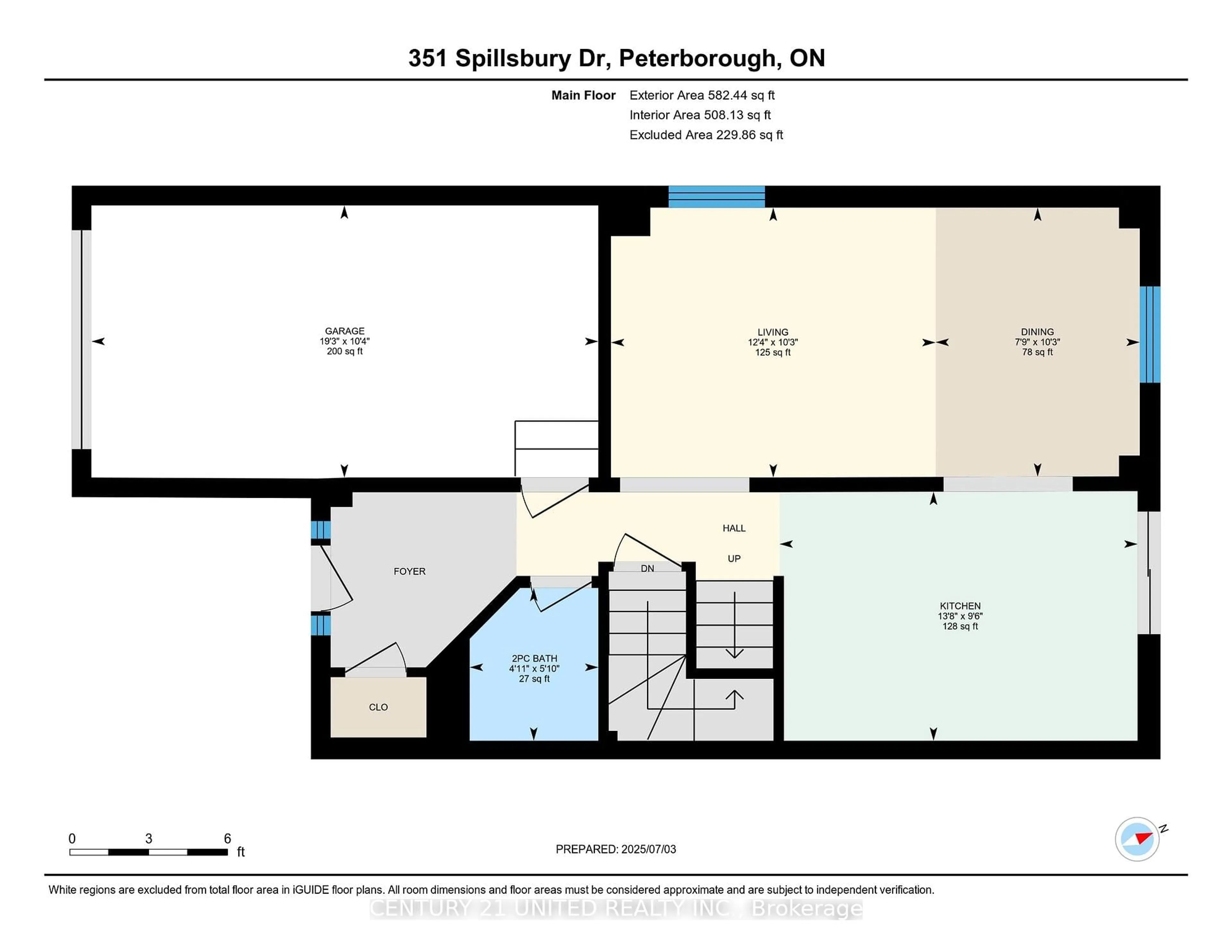 Floor plan for 351 Spillsbury Dr, Peterborough West Ontario K9K 2N6