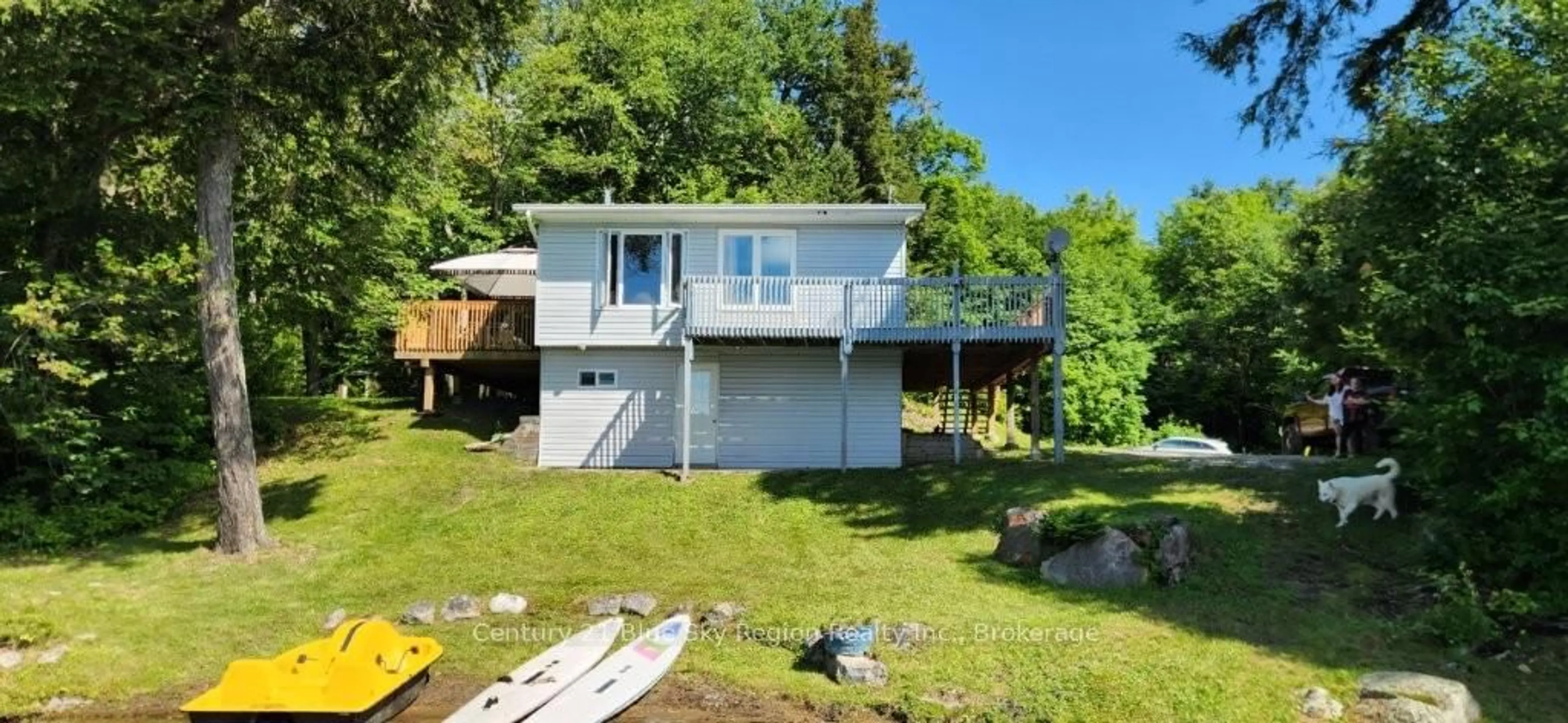 A pic from outside/outdoor area/front of a property/back of a property/a pic from drone, water/lake/river/ocean view for 1300T FOUR MILE LAKE Rd, North Bay Ontario P1B 8G2