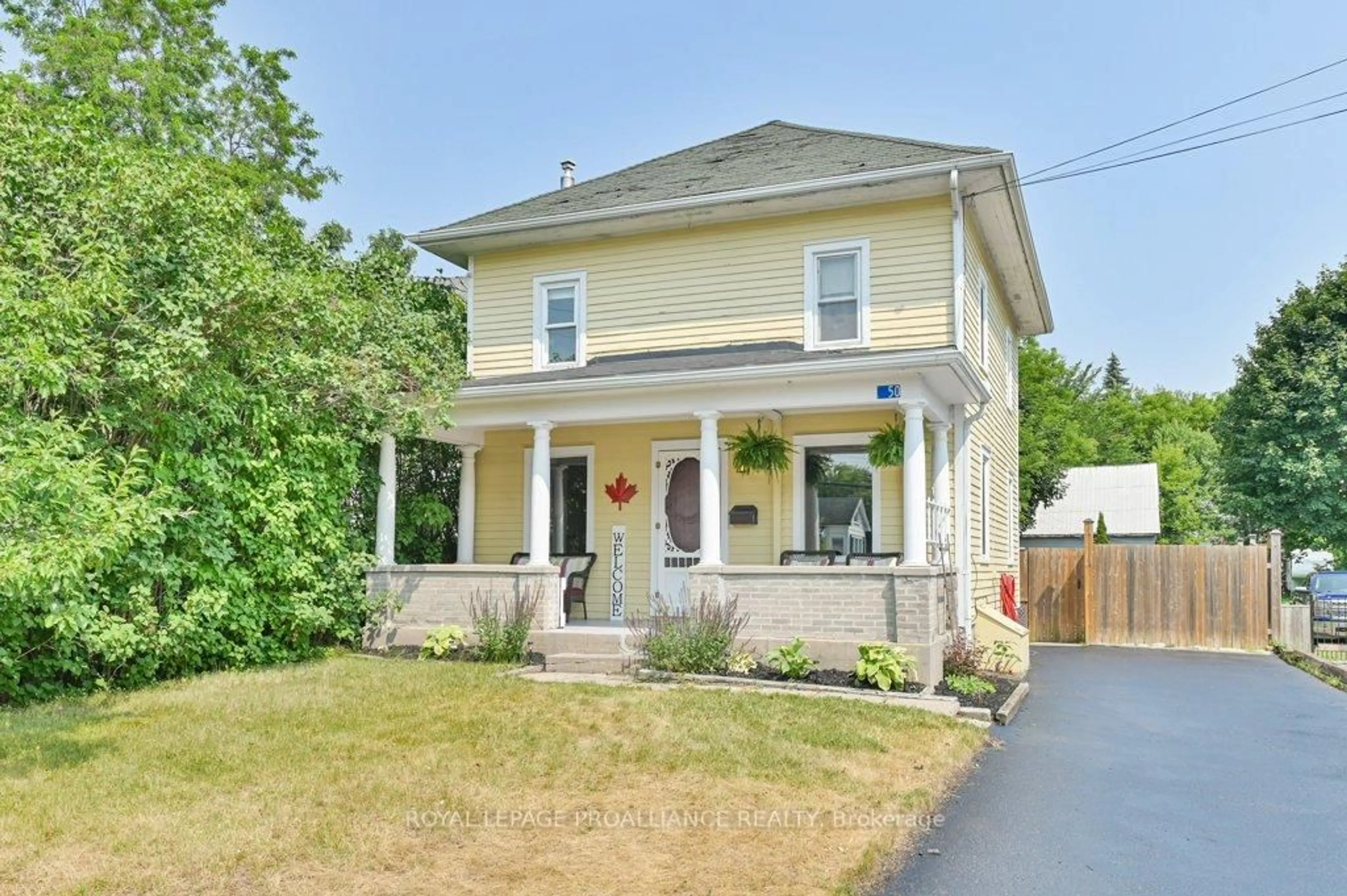 Home with vinyl exterior material, street for 50 Victoria St, Hastings Ontario K0K 2C0