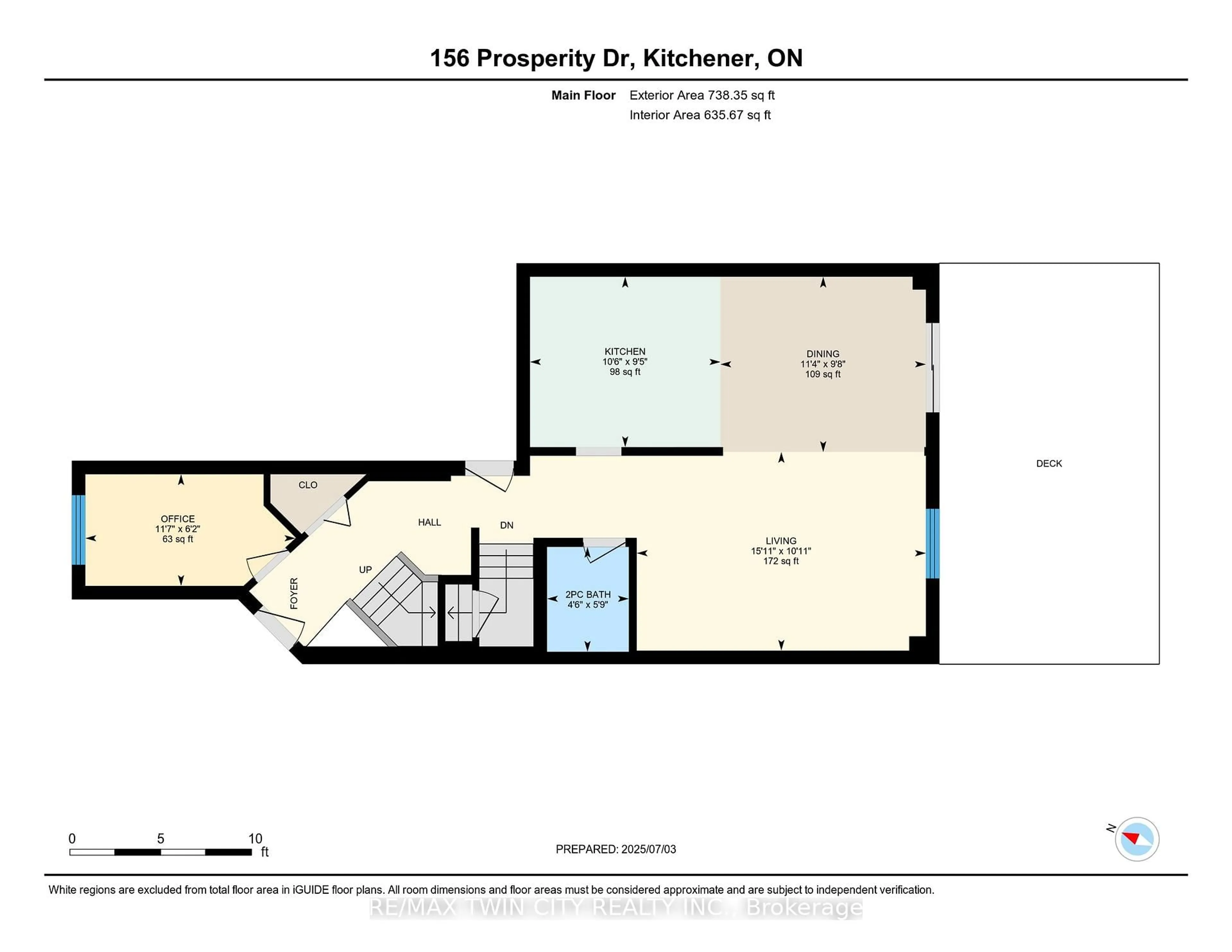 Floor plan for 156 Prosperity Dr, Kitchener Ontario N2E 4E8
