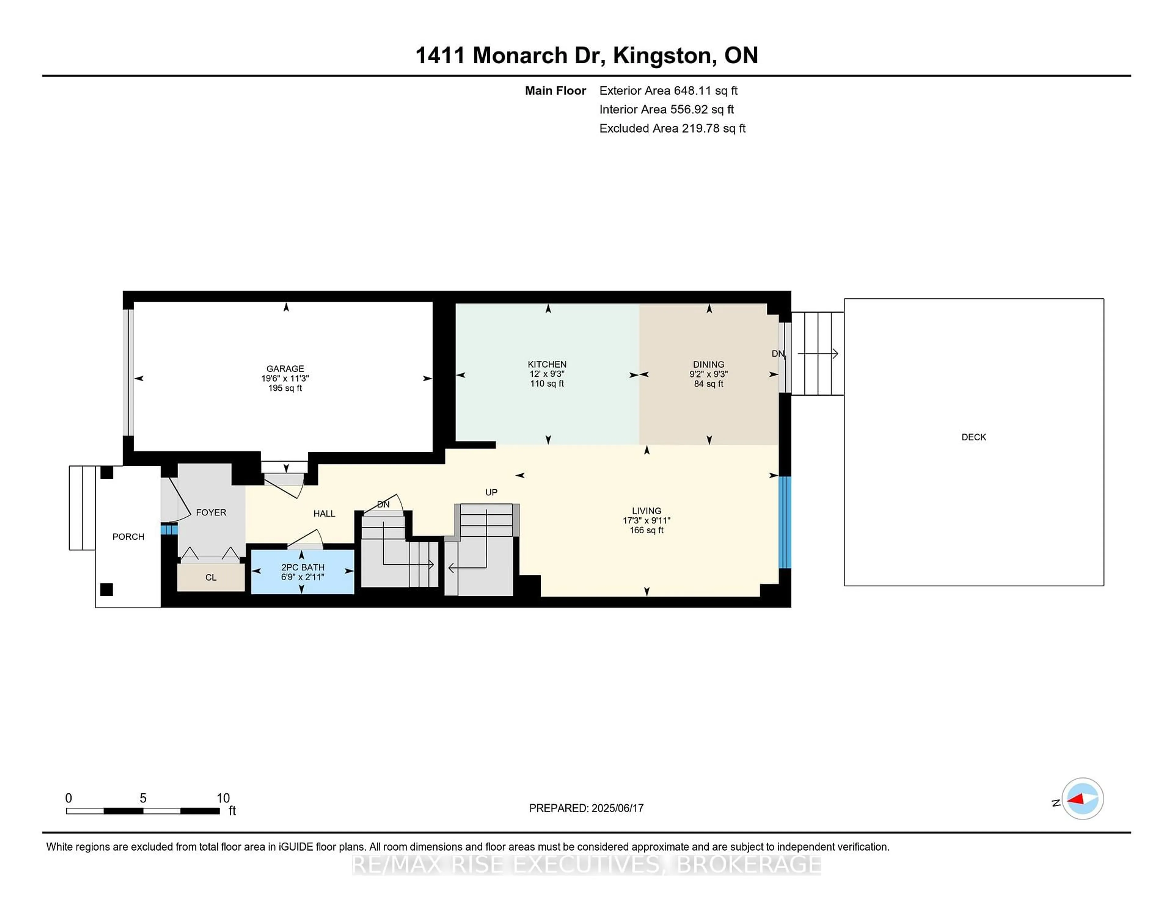 Floor plan for 1411 Monarch Dr, Kingston Ontario K7P 0R9