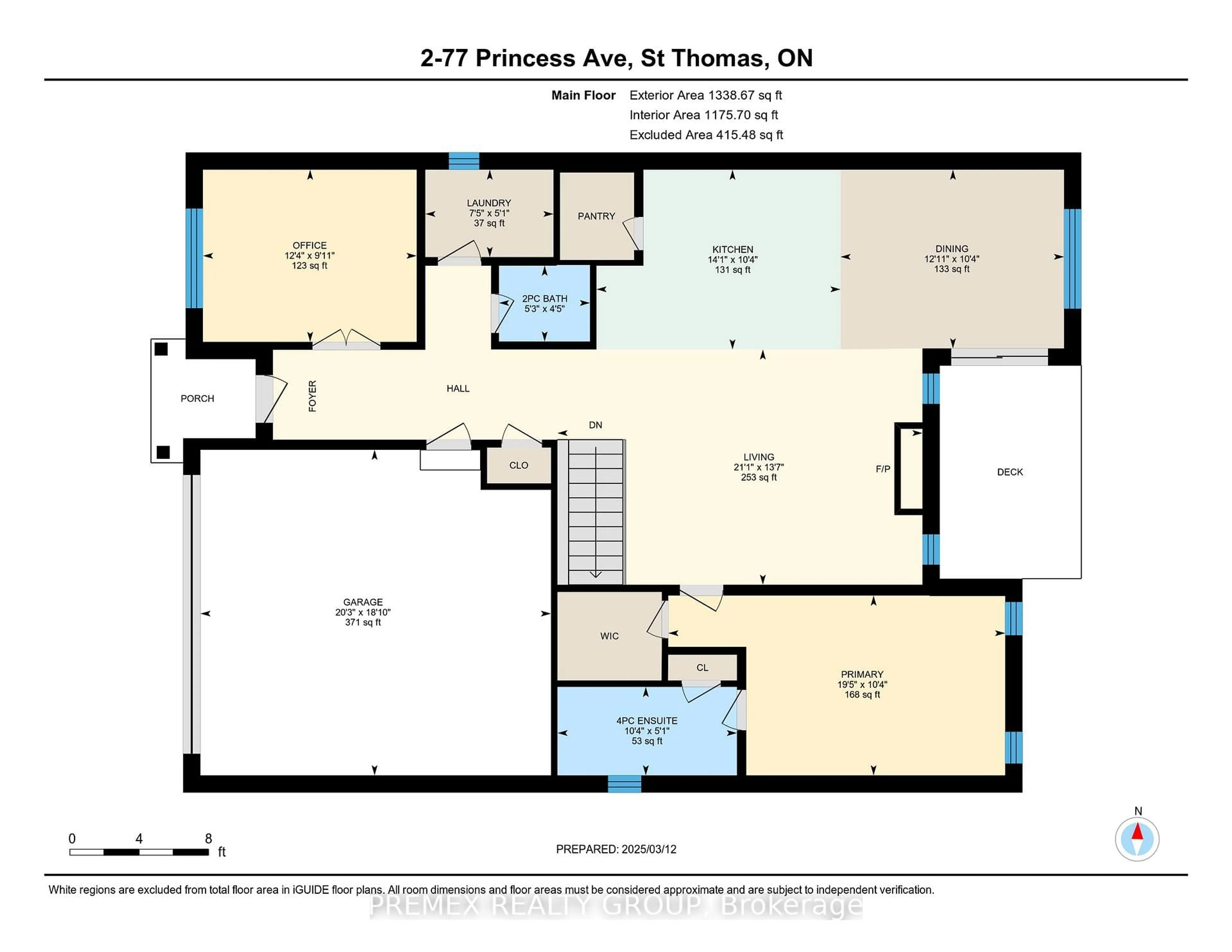 Floor plan for 77 Princess Ave #2, St. Thomas Ontario N5R 0K9