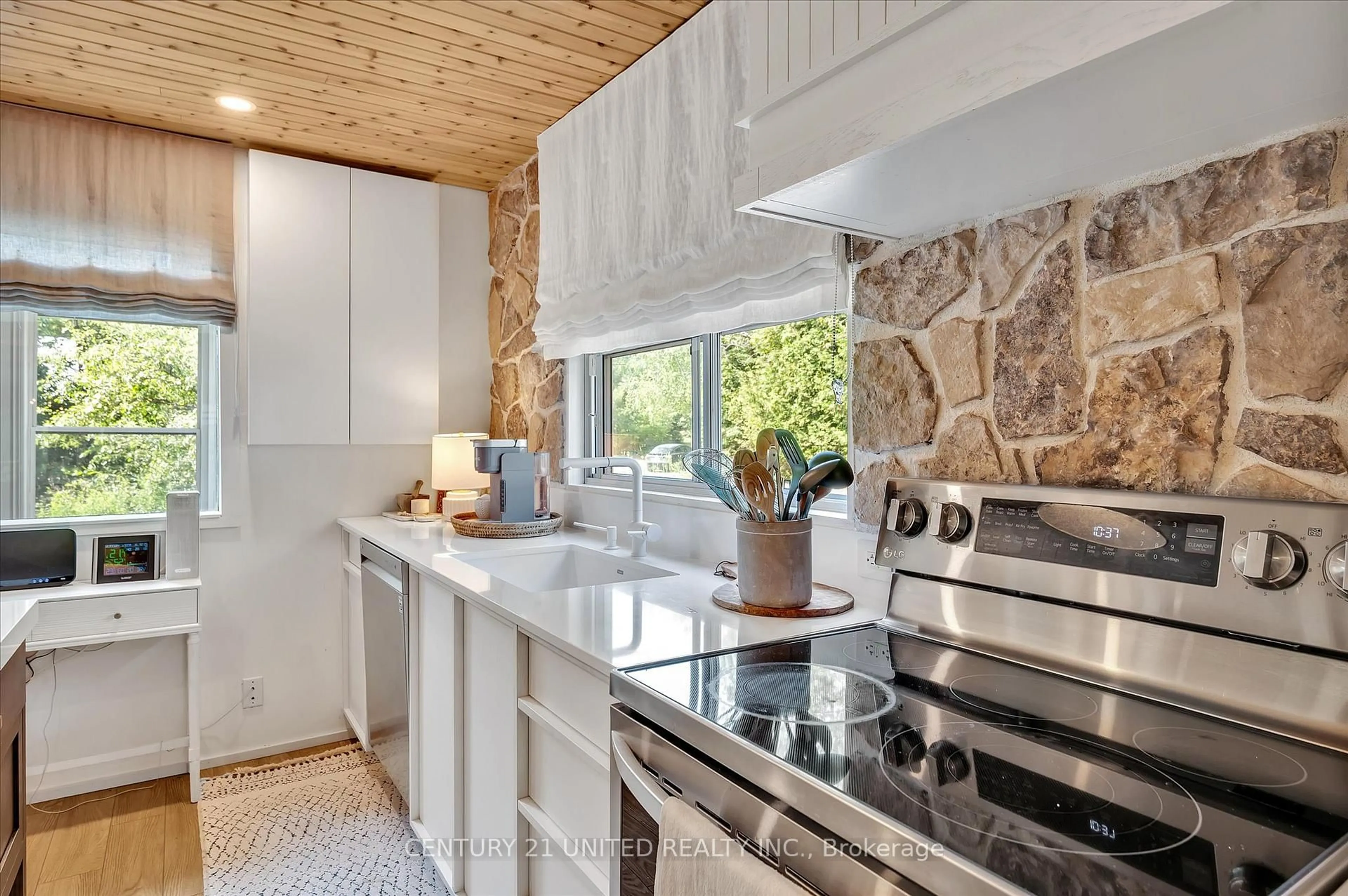 Open concept kitchen, ceramic/tile floor for 281-A Glory Rd, Bancroft Ontario K0L 1C0