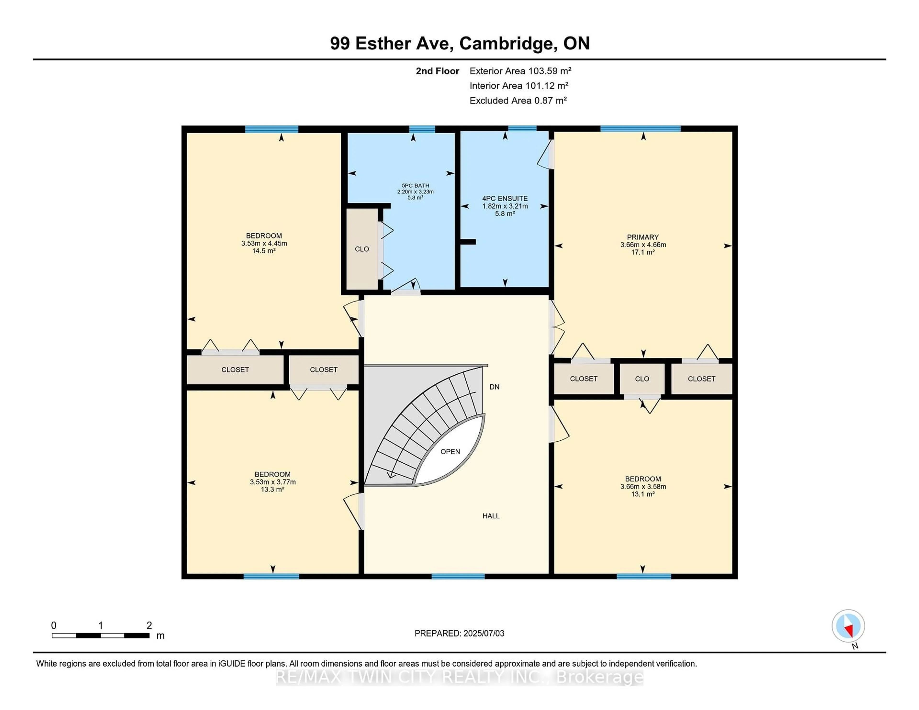 Floor plan for 99 Esther Ave, Cambridge Ontario N1S 4L7