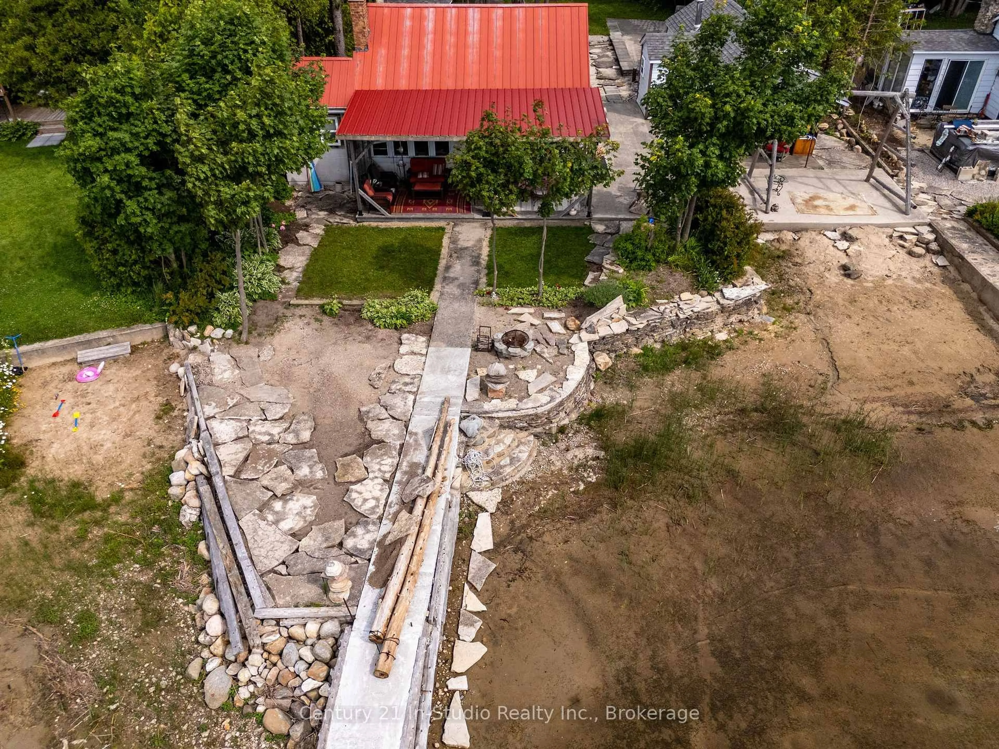 A pic from outside/outdoor area/front of a property/back of a property/a pic from drone, building for 37 Stewarts Pt, Northern Bruce Peninsula Ontario N0H 2T0