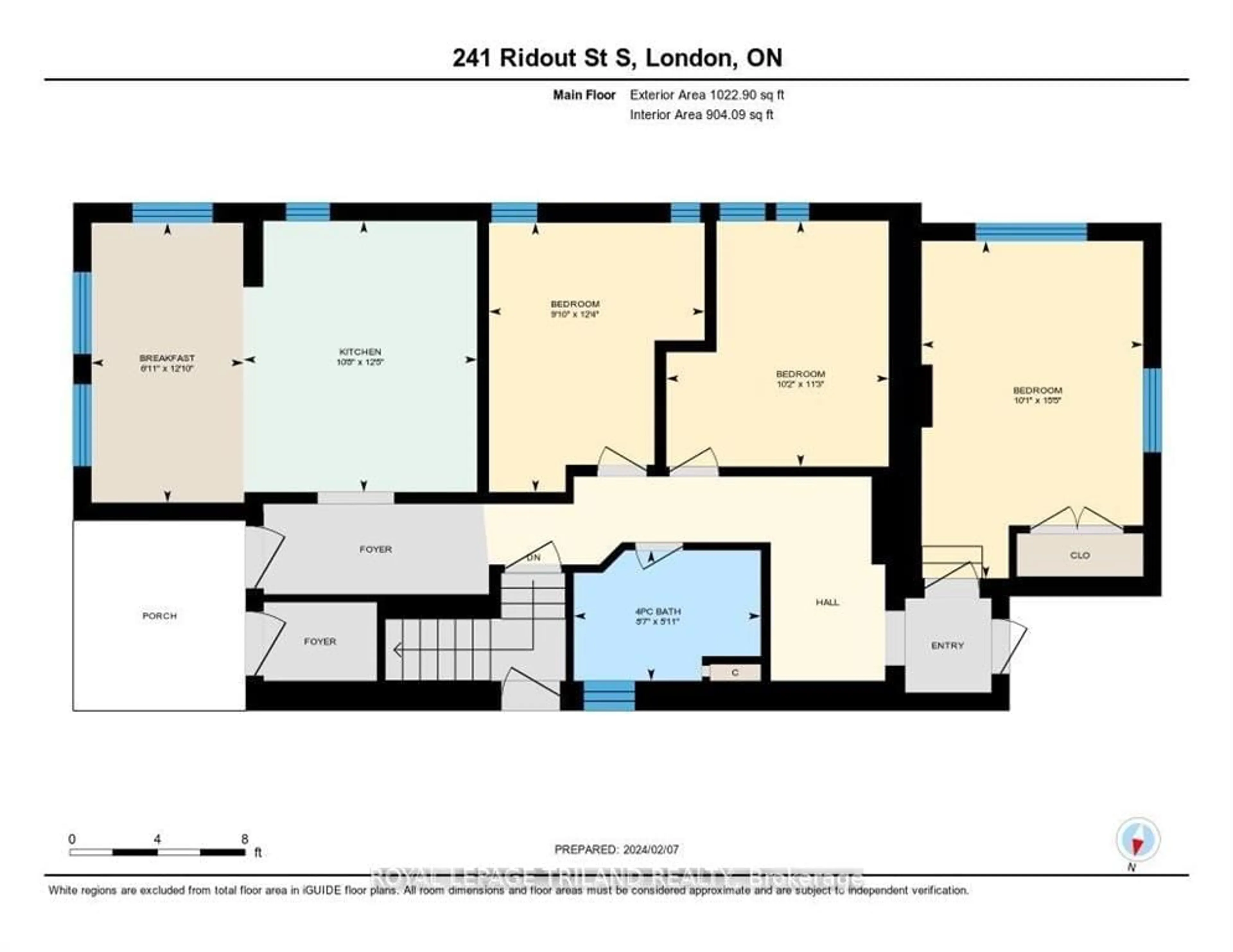 Floor plan for 241 Ridout St, London South Ontario N6C 3Y3