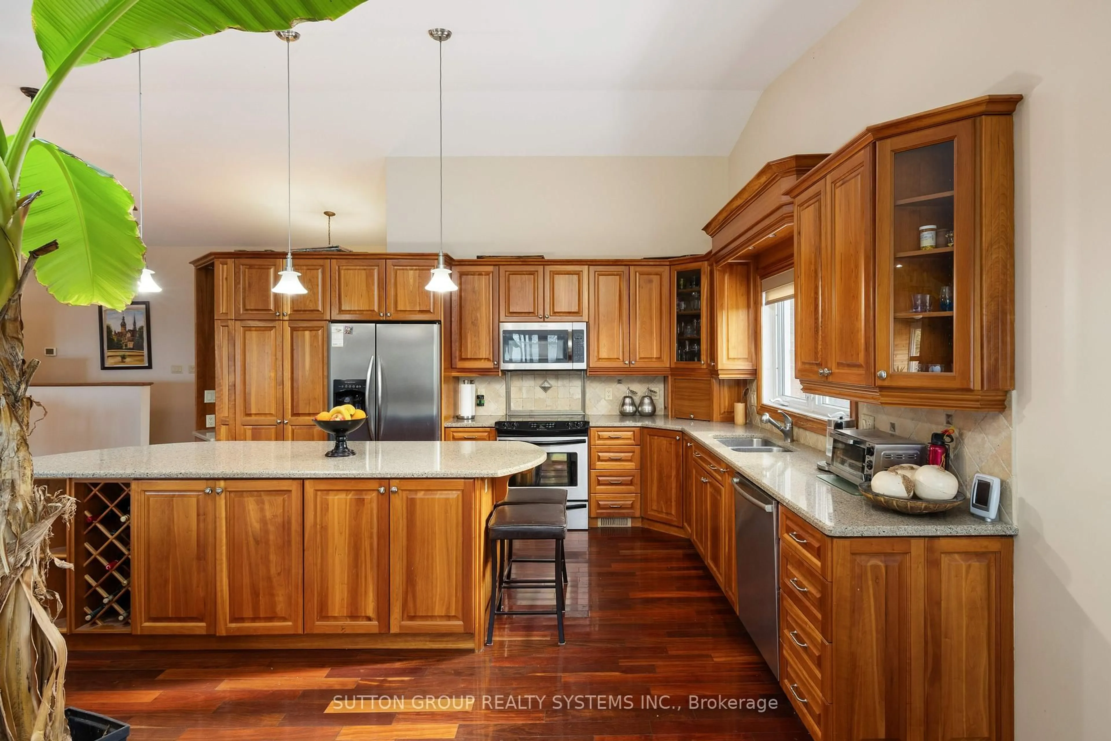 Open concept kitchen, wood/laminate floor for 31 Chisamore Pt Rd, Front of Leeds & Seeleys Bay Ontario K7G 2V4