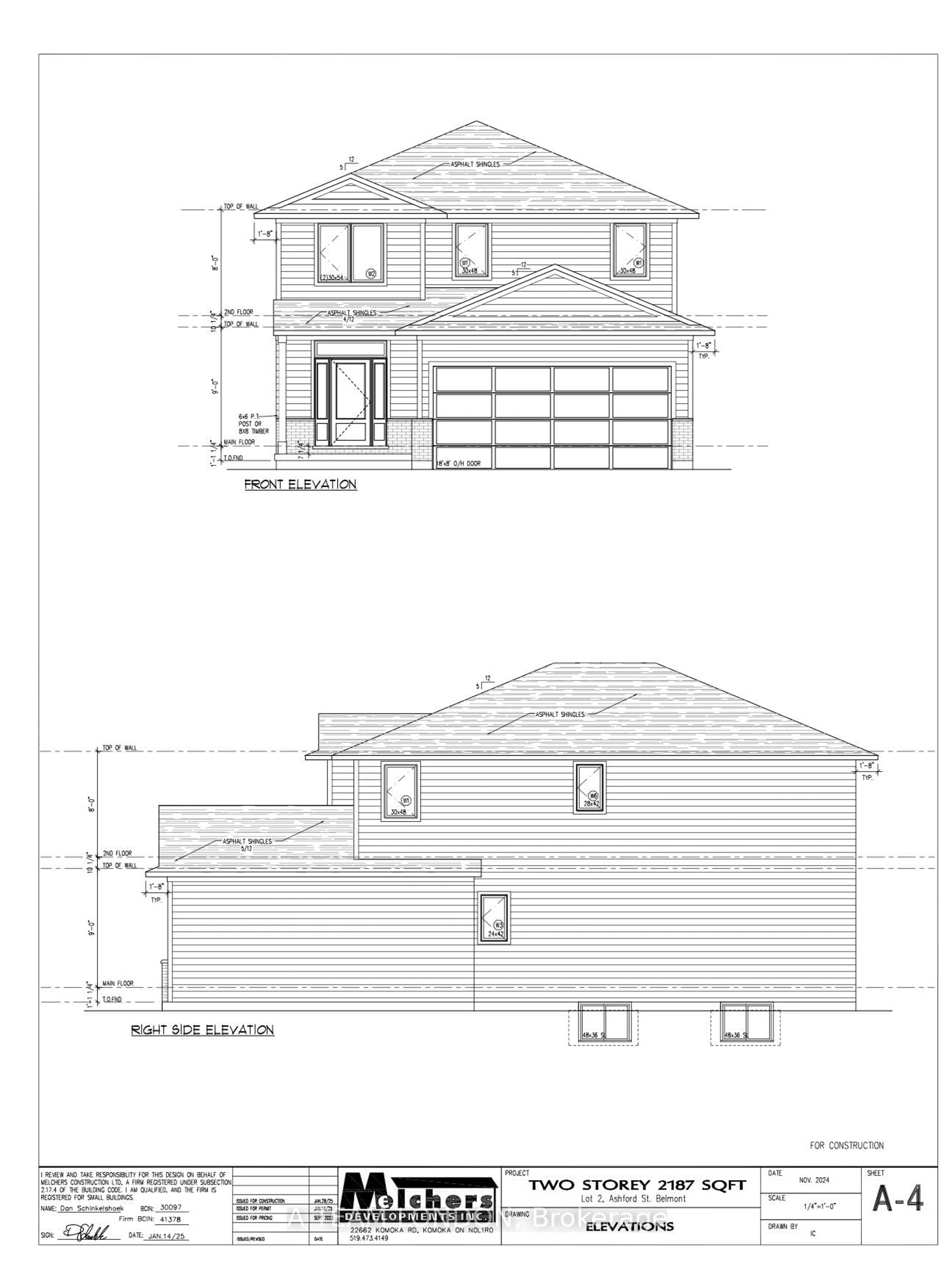 Floor plan for 293 Ashford (lot2) St, Central Elgin Ontario N0L 1B0