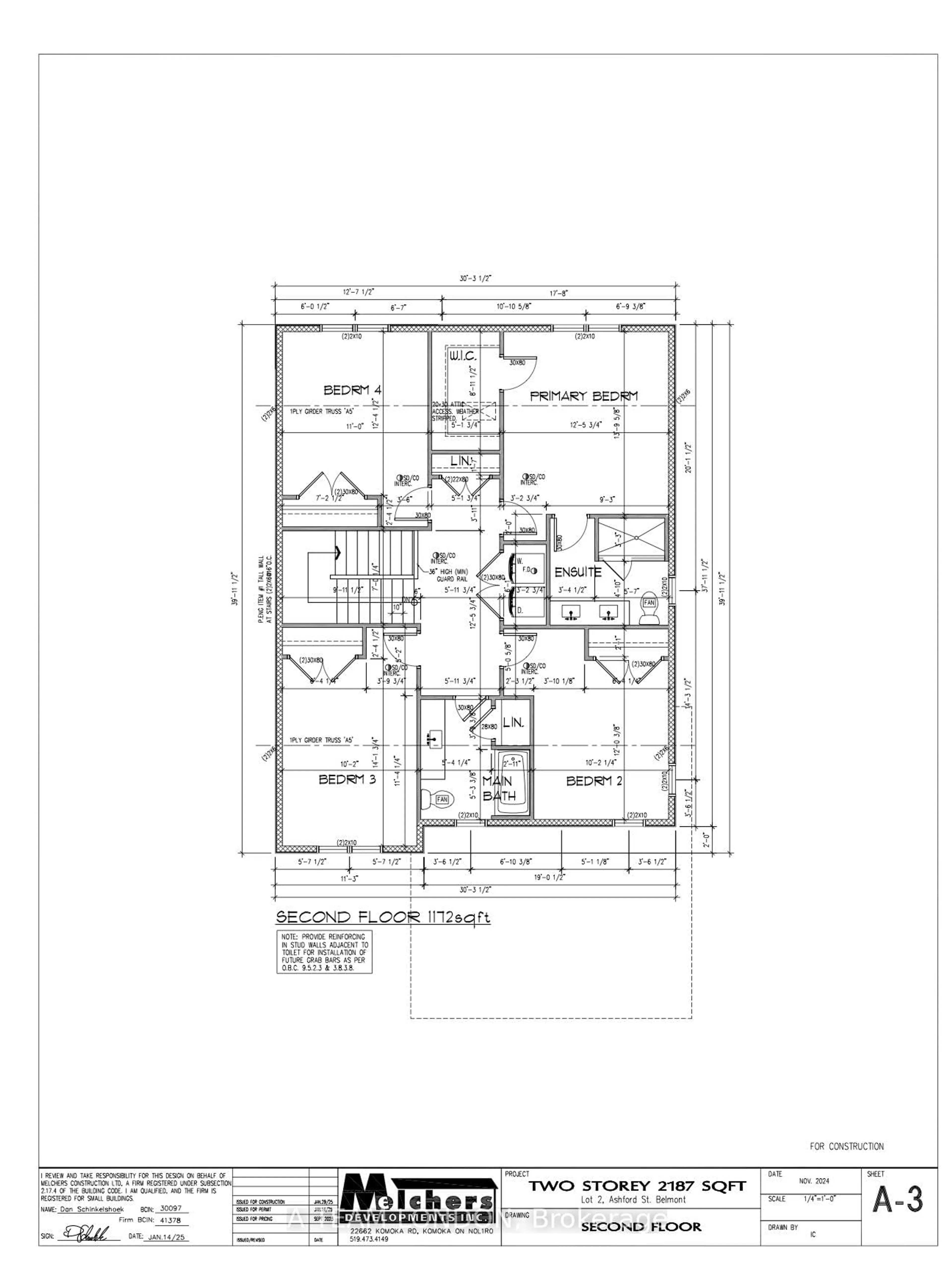 Floor plan for 293 Ashford (lot2) St, Central Elgin Ontario N0L 1B0