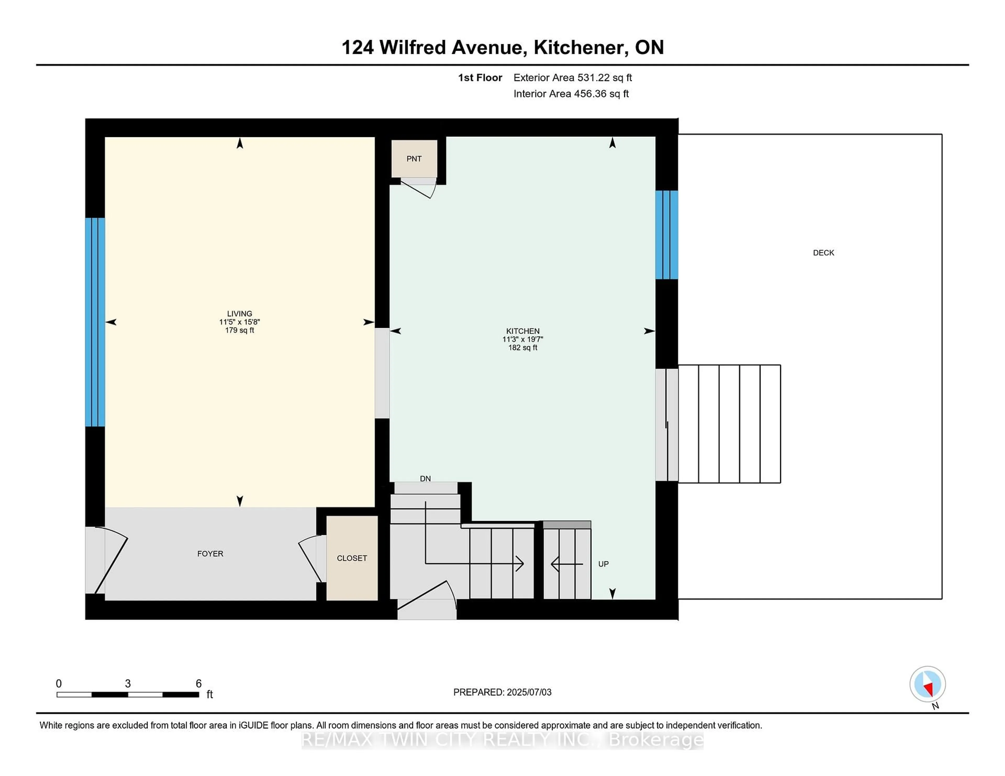 Floor plan for 124 Wilfred Ave, Kitchener Ontario N2A 1X1
