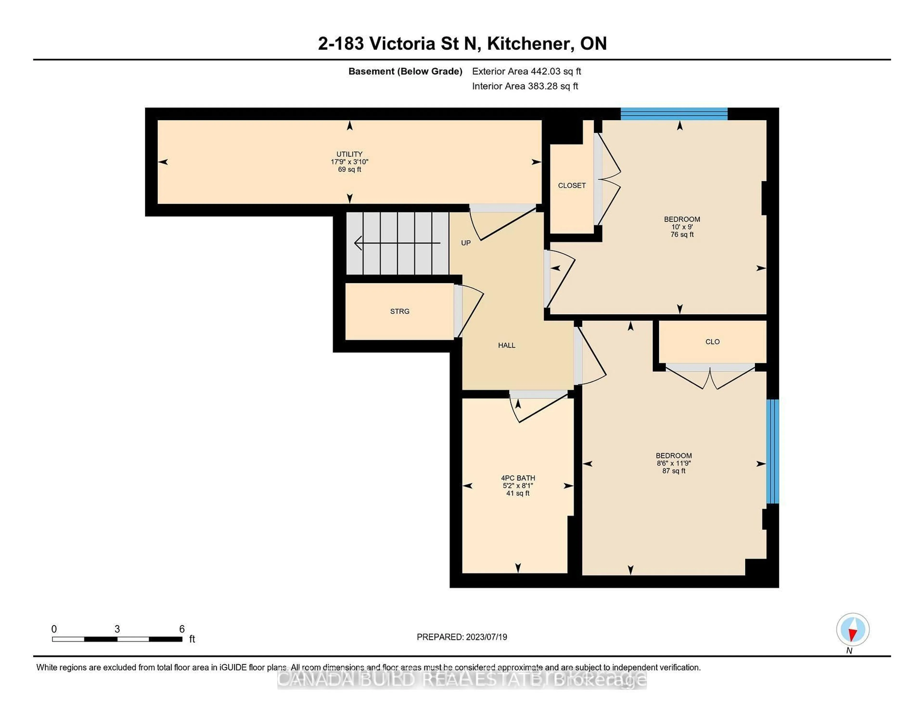 Floor plan for 183 Victoria St #2, Kitchener Ontario N2H 5C5