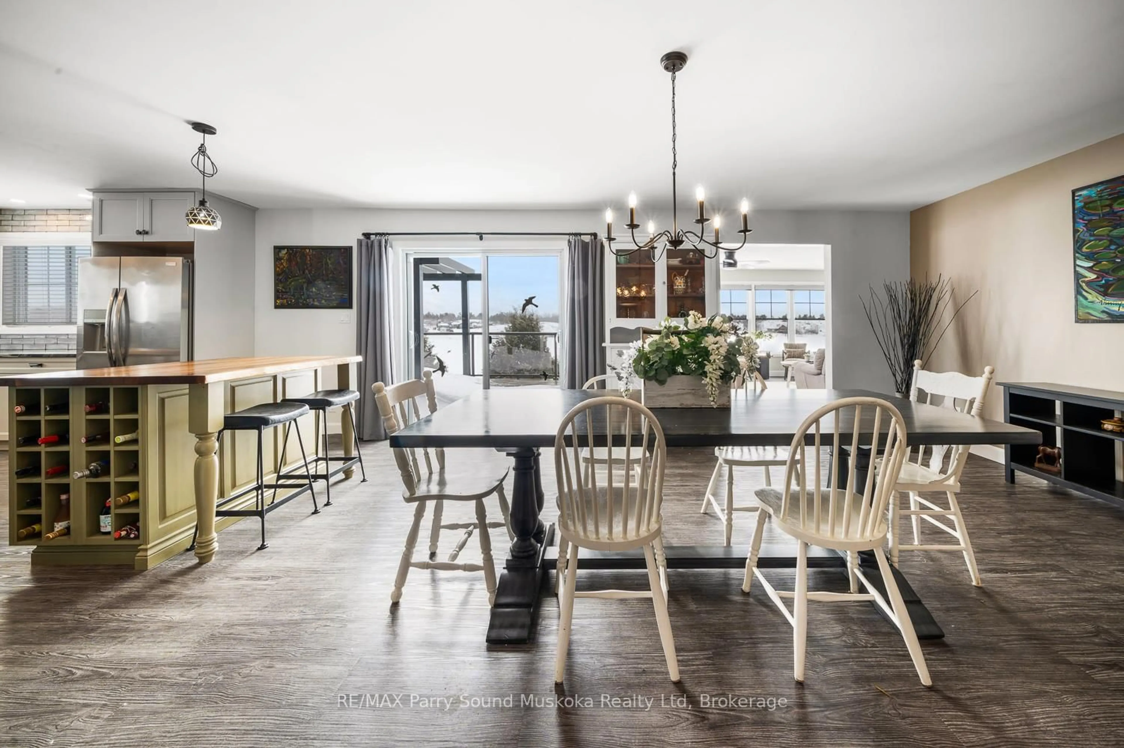Open concept kitchen, unknown for 25 The Pointe Rd, Parry Sound Remote Area Ontario P0G 1A0