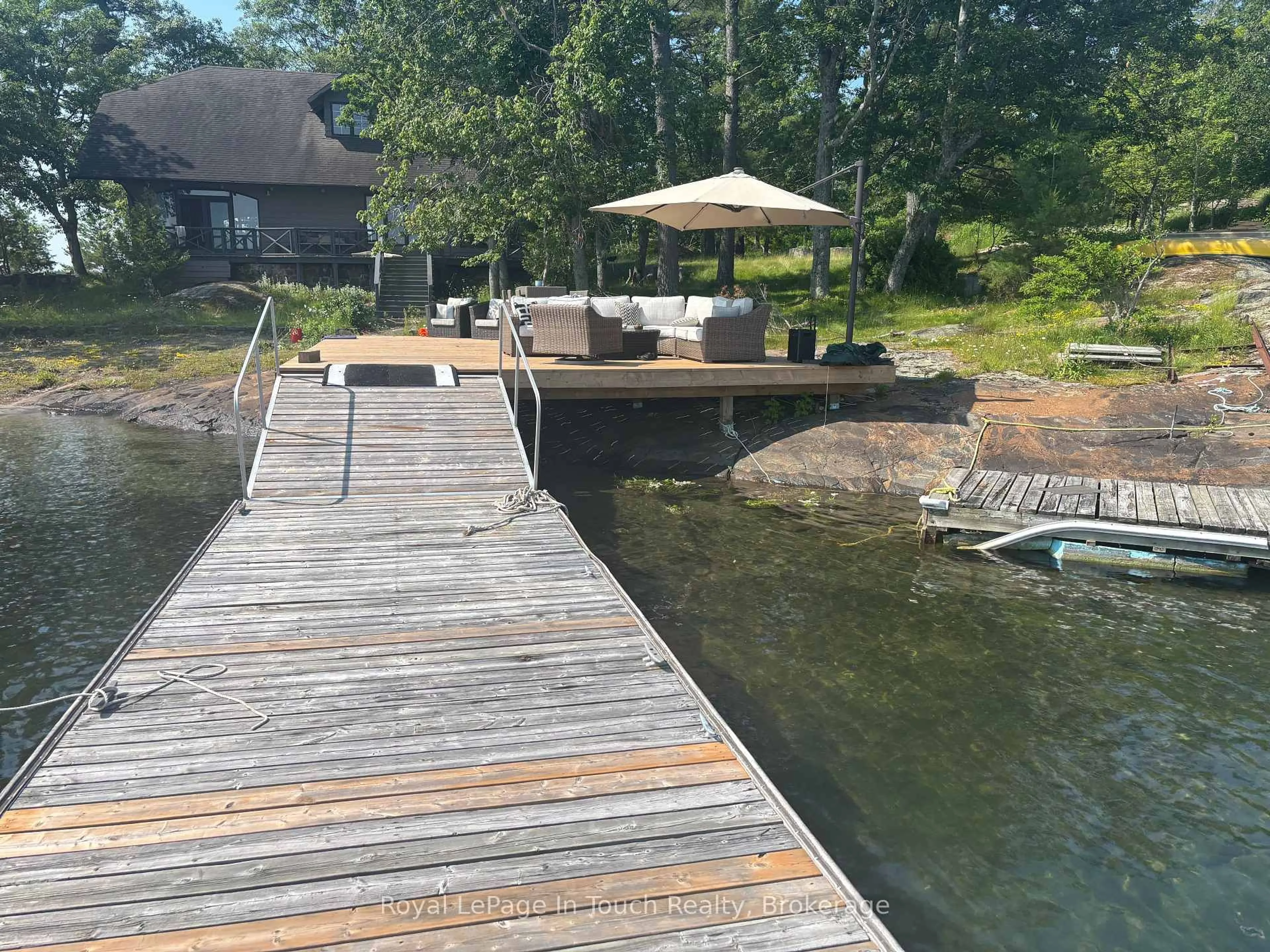Patio, water/lake/river/ocean view for B415 Bernyk Island, The Archipelago Ontario P0A 2W8