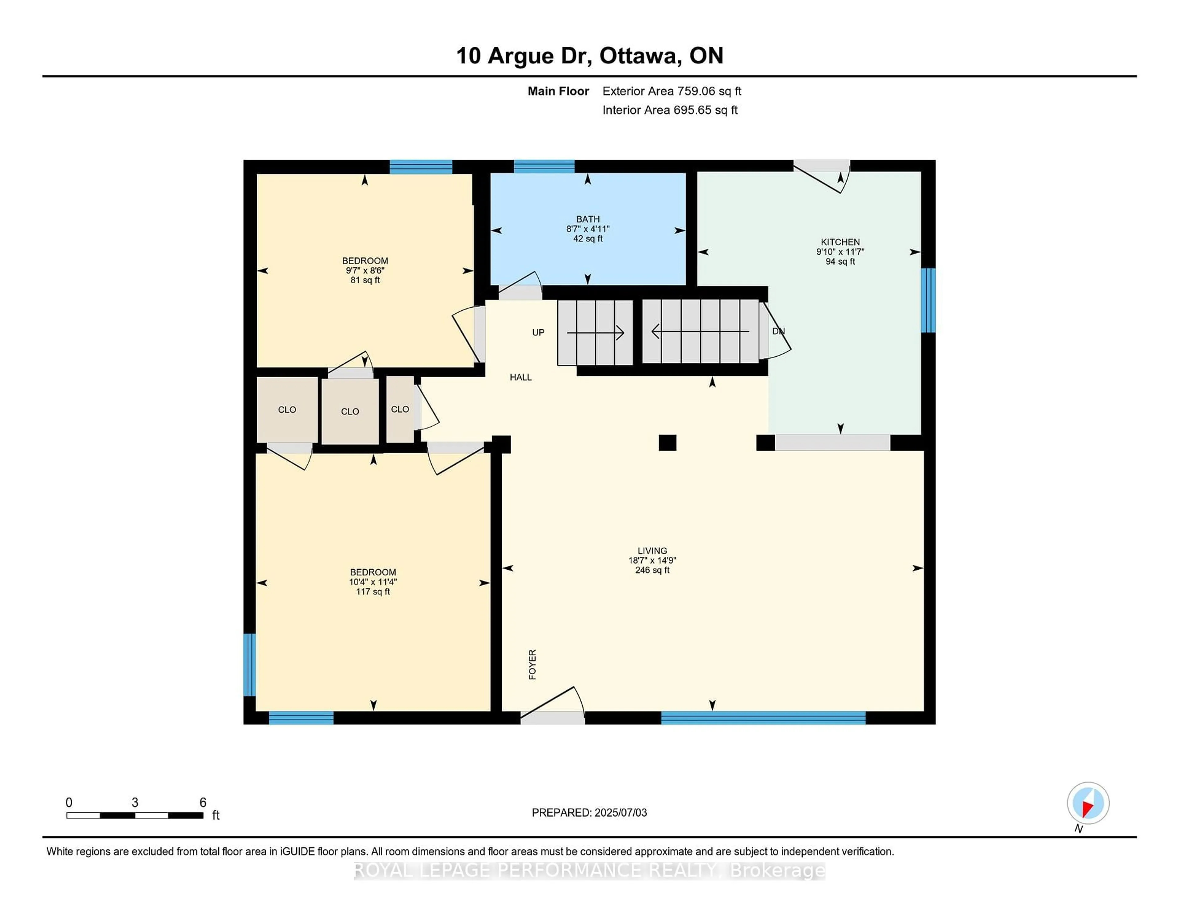 Floor plan for 10 Argue Dr, Ottawa Ontario K2E 6S1