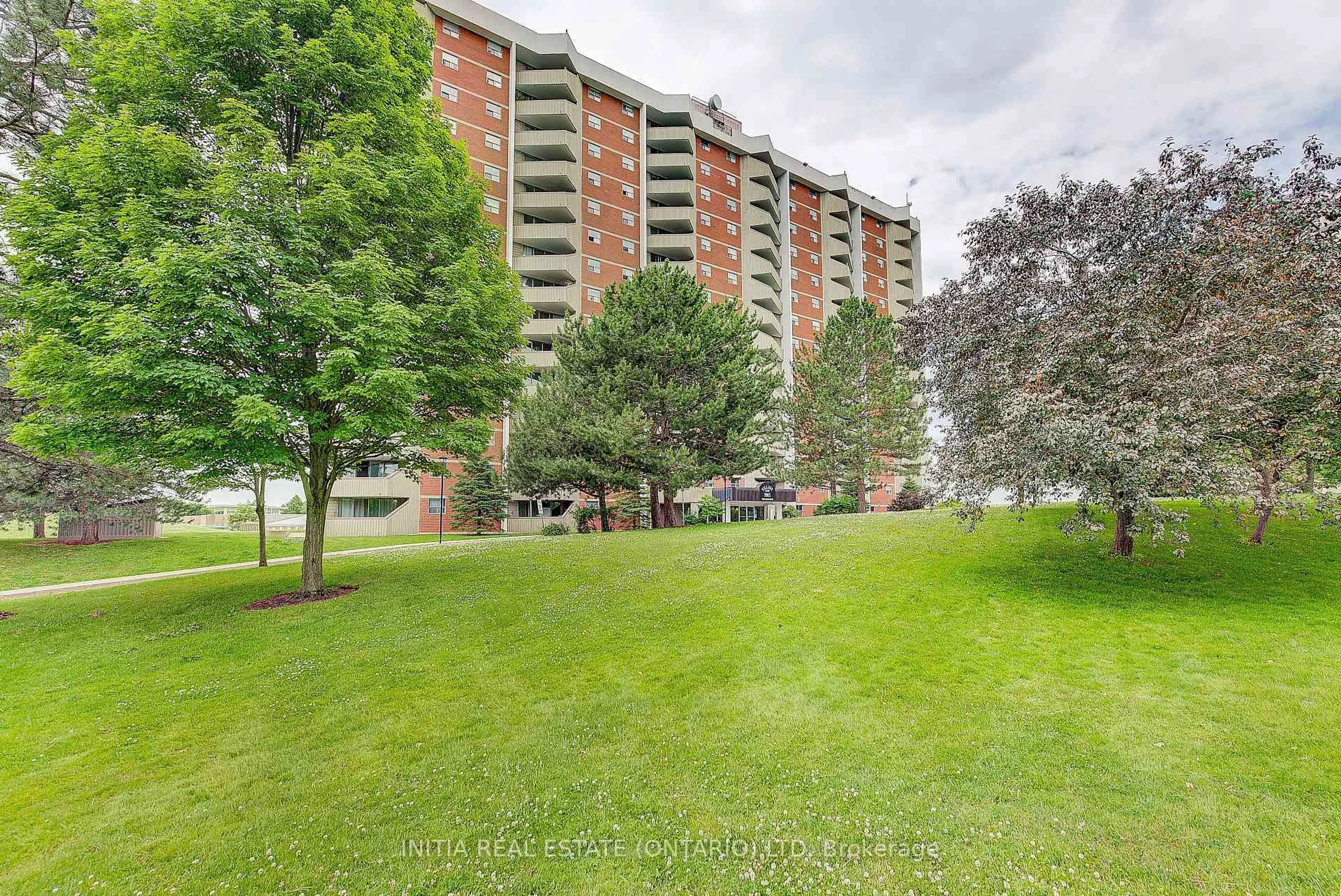 A pic from outside/outdoor area/front of a property/back of a property/a pic from drone, water/lake/river/ocean view for 1105 Jalna Blvd #410, London South Ontario N6E 2S9